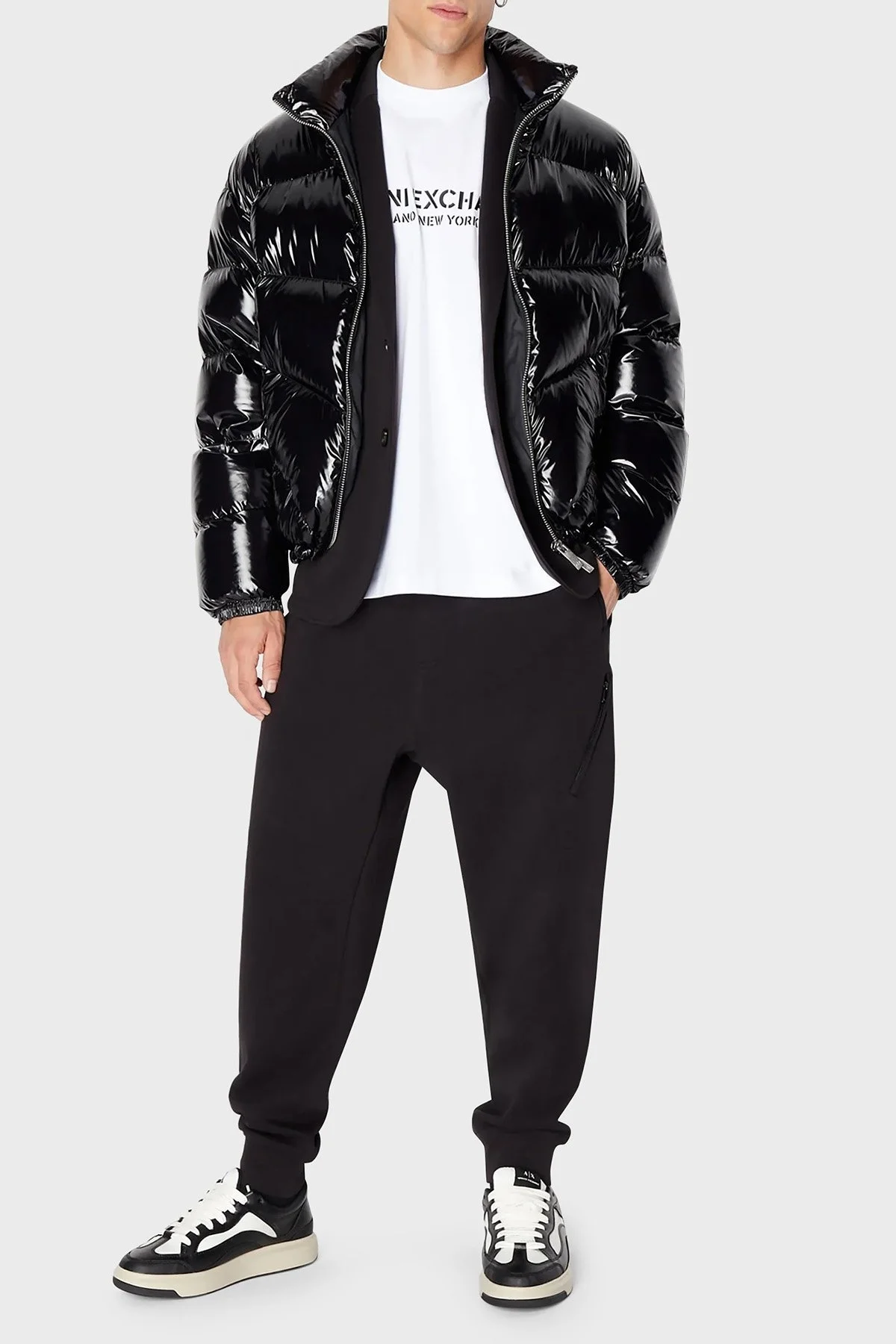 Armani Exchange Kuş Tüyü Dolgulu Regular Fit Şişme Erkek Mont 6RZBL3 ZN2RZ 1200 SİYAH - 3