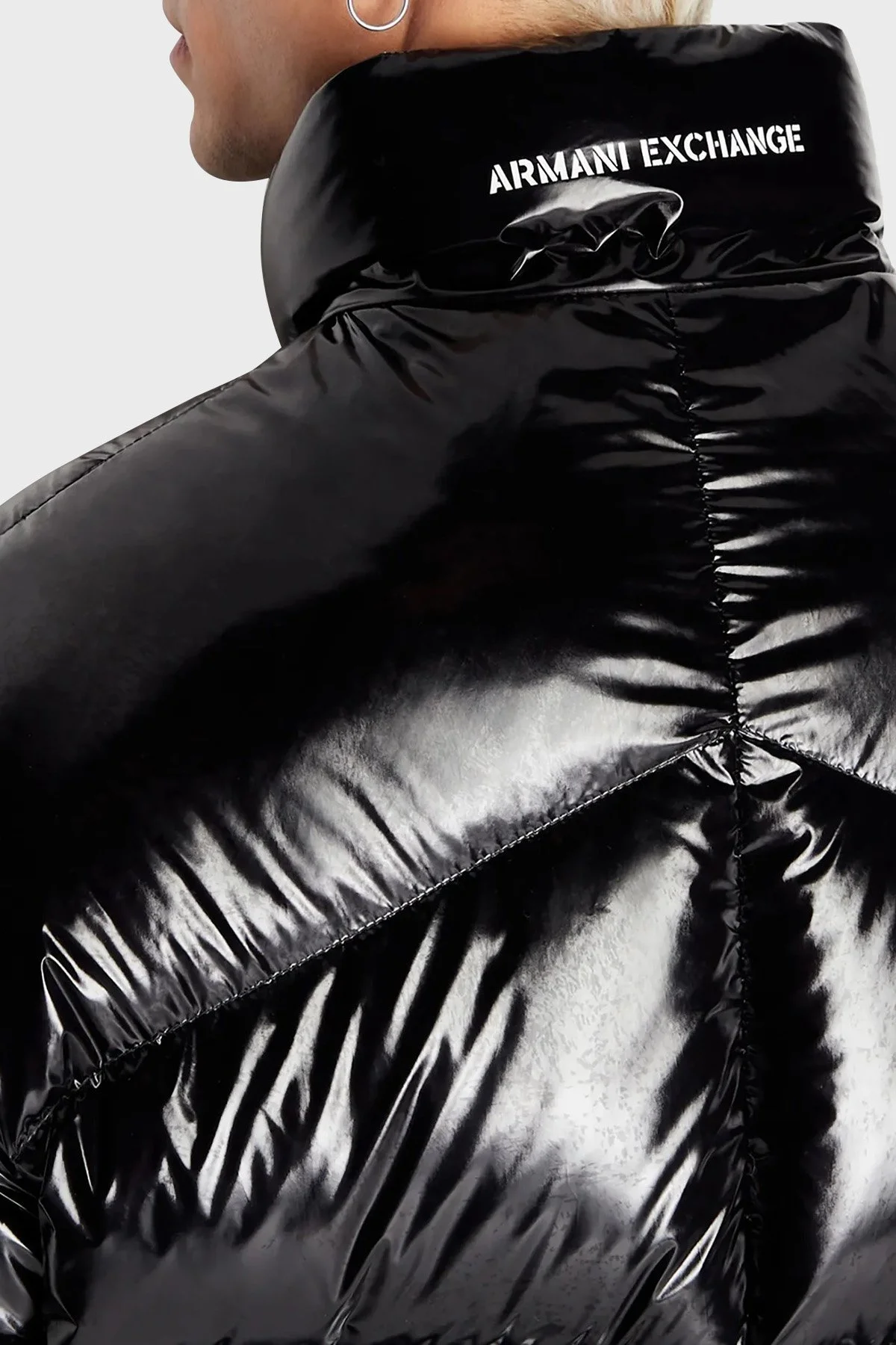 Armani Exchange Kuş Tüyü Dolgulu Regular Fit Şişme Erkek Mont 6RZBL3 ZN2RZ 1200 SİYAH - 4