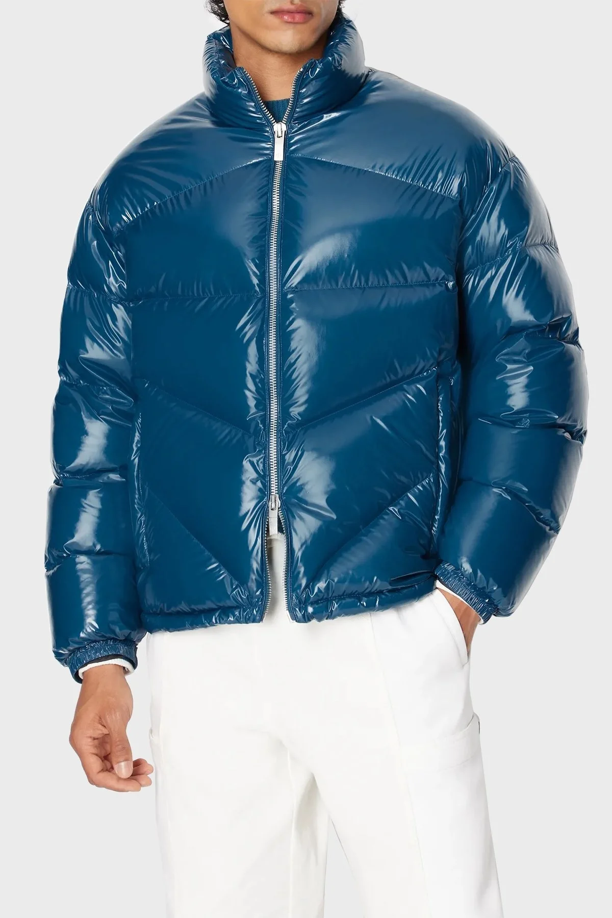 Armani Exchange Kuş Tüyü Dolgulu Regular Fit Şişme Erkek Mont 6RZBL3 ZN2RZ 15CR PETROL - 1