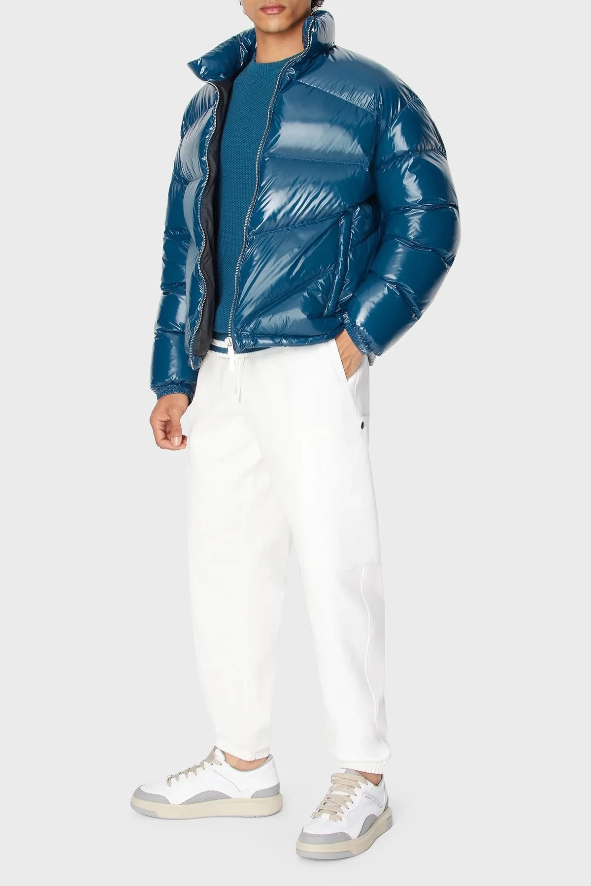 Armani Exchange Kuş Tüyü Dolgulu Regular Fit Şişme Erkek Mont 6RZBL3 ZN2RZ 15CR PETROL - 3