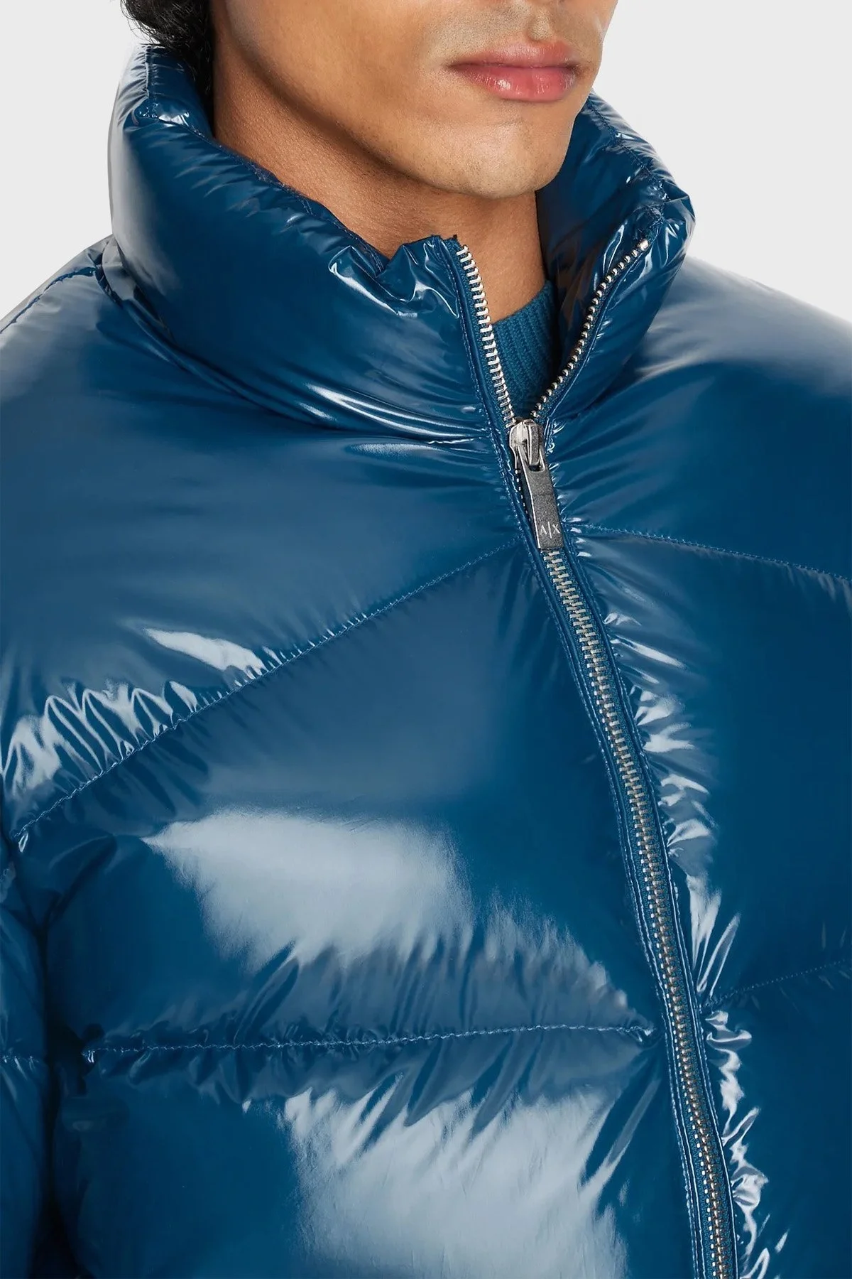 Armani Exchange Kuş Tüyü Dolgulu Regular Fit Şişme Erkek Mont 6RZBL3 ZN2RZ 15CR PETROL - 5