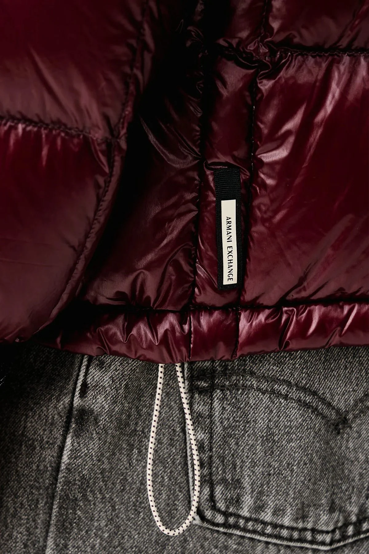 Armani Exchange Kuş Tüyü Dolgulu Su Geçirmez Şişme Erkek Mont XM003344 AF23755 U6004 Bordo - 6