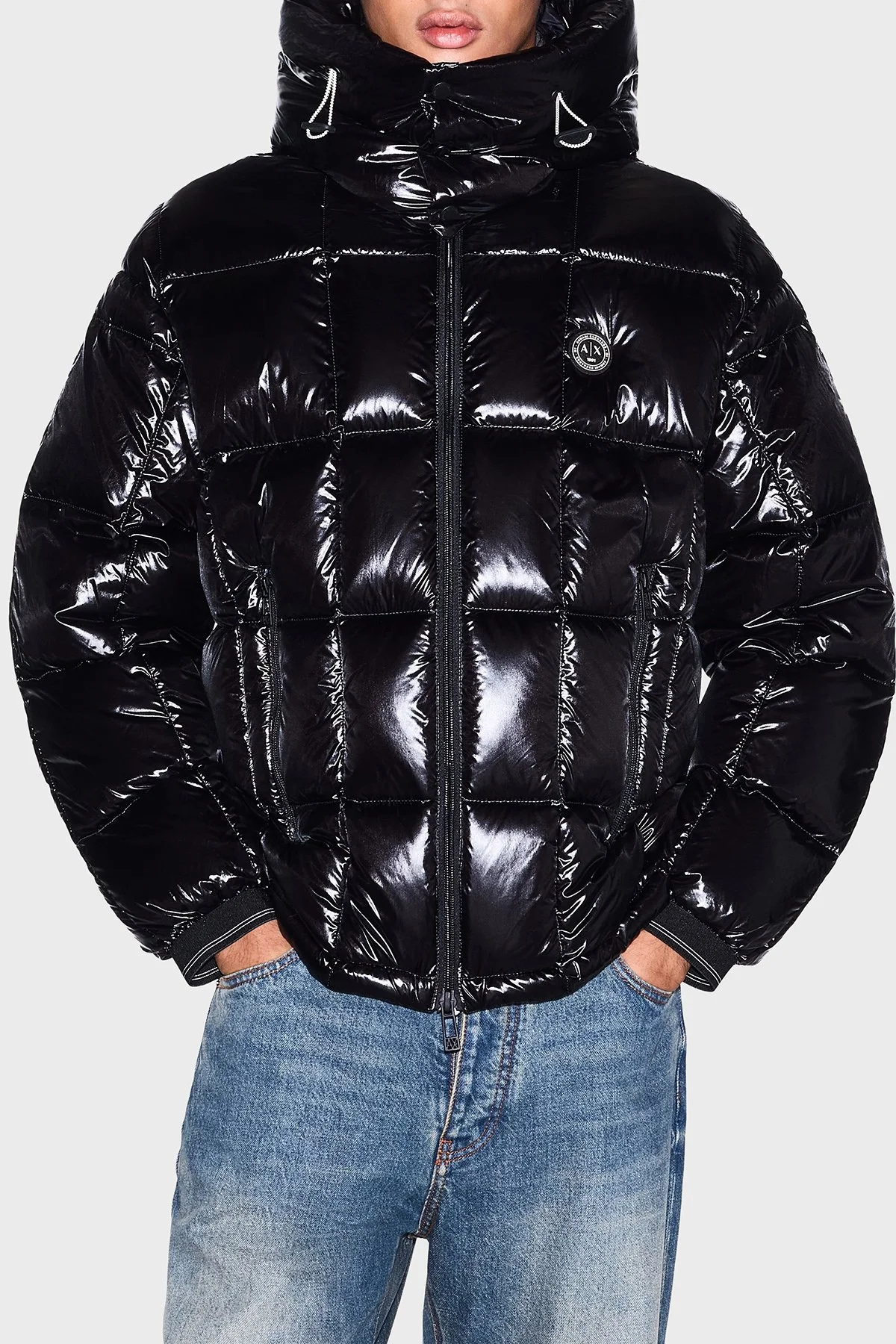 Armani Exchange Kuş Tüyü Dolgulu Su Geçirmez Şişme Erkek Mont XM003344 AF23755 UC001 Siyah - 1