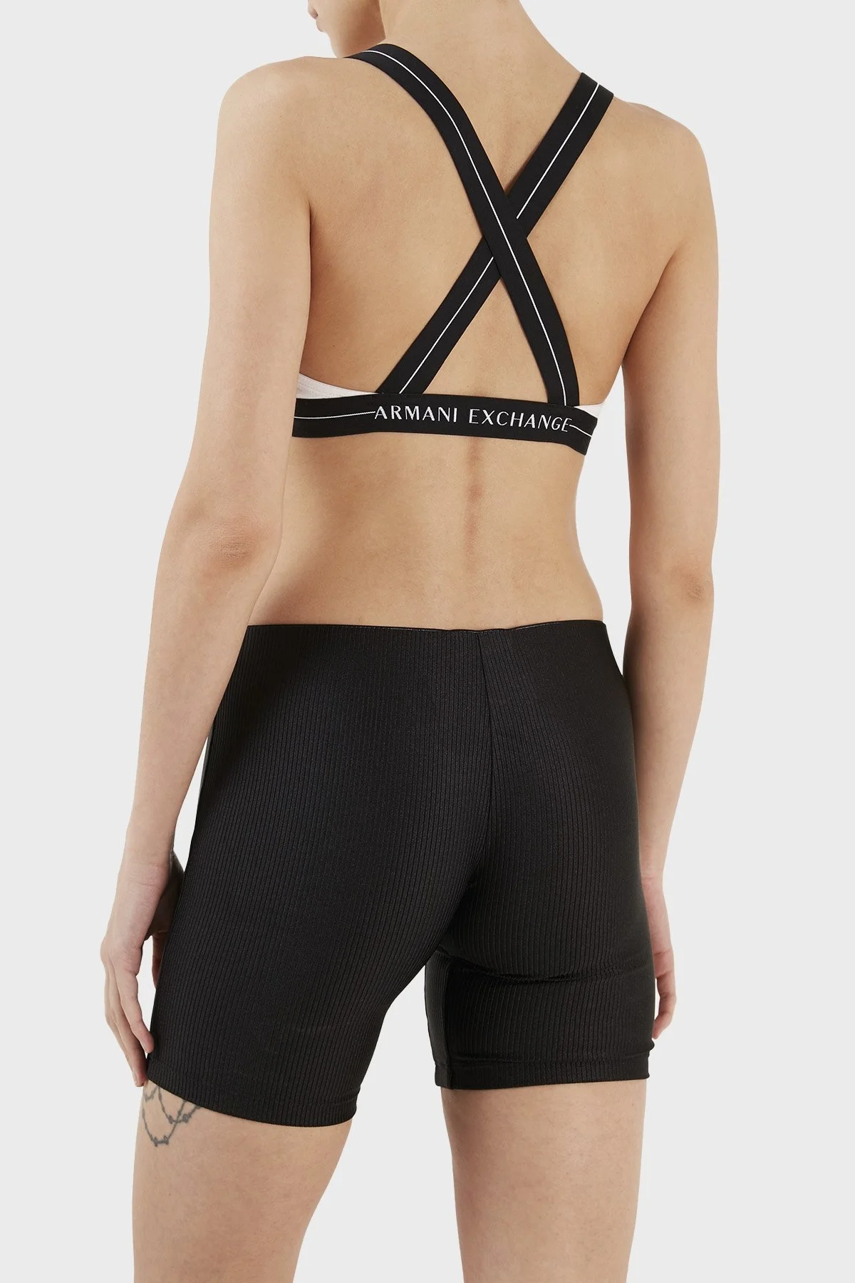 Armani Exchange Logo Bantlı Pamuklu Spor Bayan Sütyen 947016 2F502 00010 BEYAZ - 3