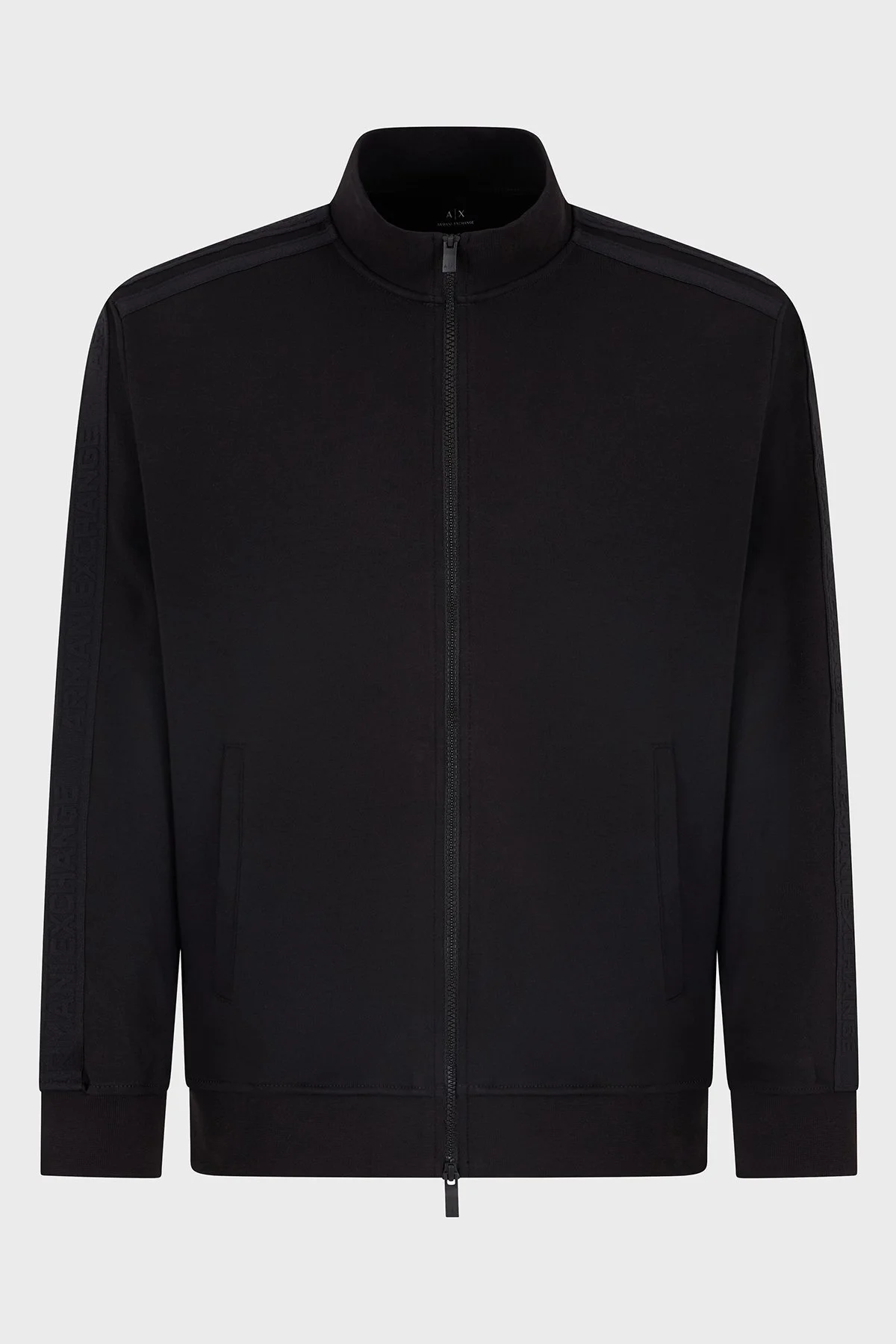 Armani Exchange Logo Baskılı % 100 Pamuk Regular Fit Dik Yaka Erkek Sweat XM000311 AF10365 UC001 SİYAH - 10