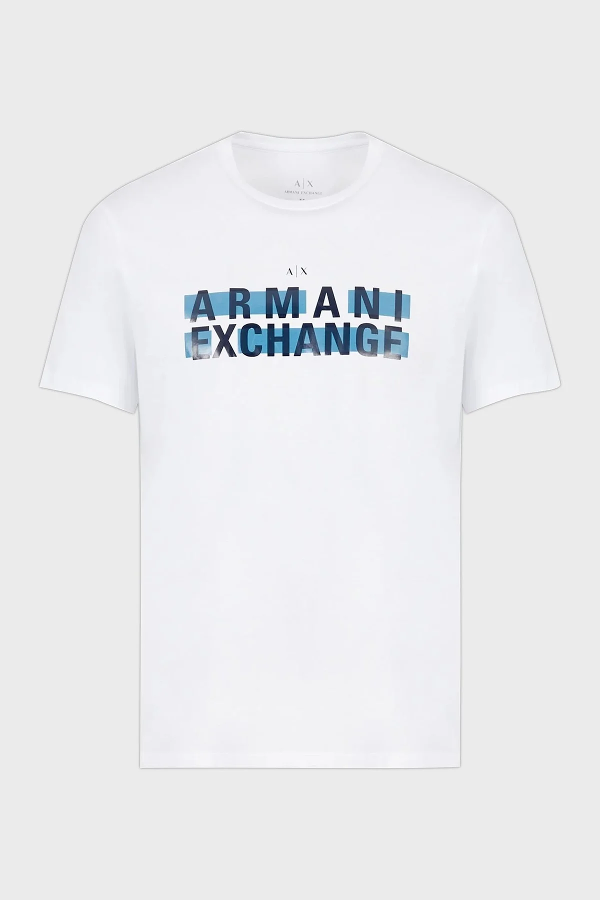Armani Exchange Logo Baskılı Bisiklet Yaka % 100 Pamuk Regular Fit Erkek T Shirt 3RZTBC ZJA5Z 1100 BEYAZ - 4