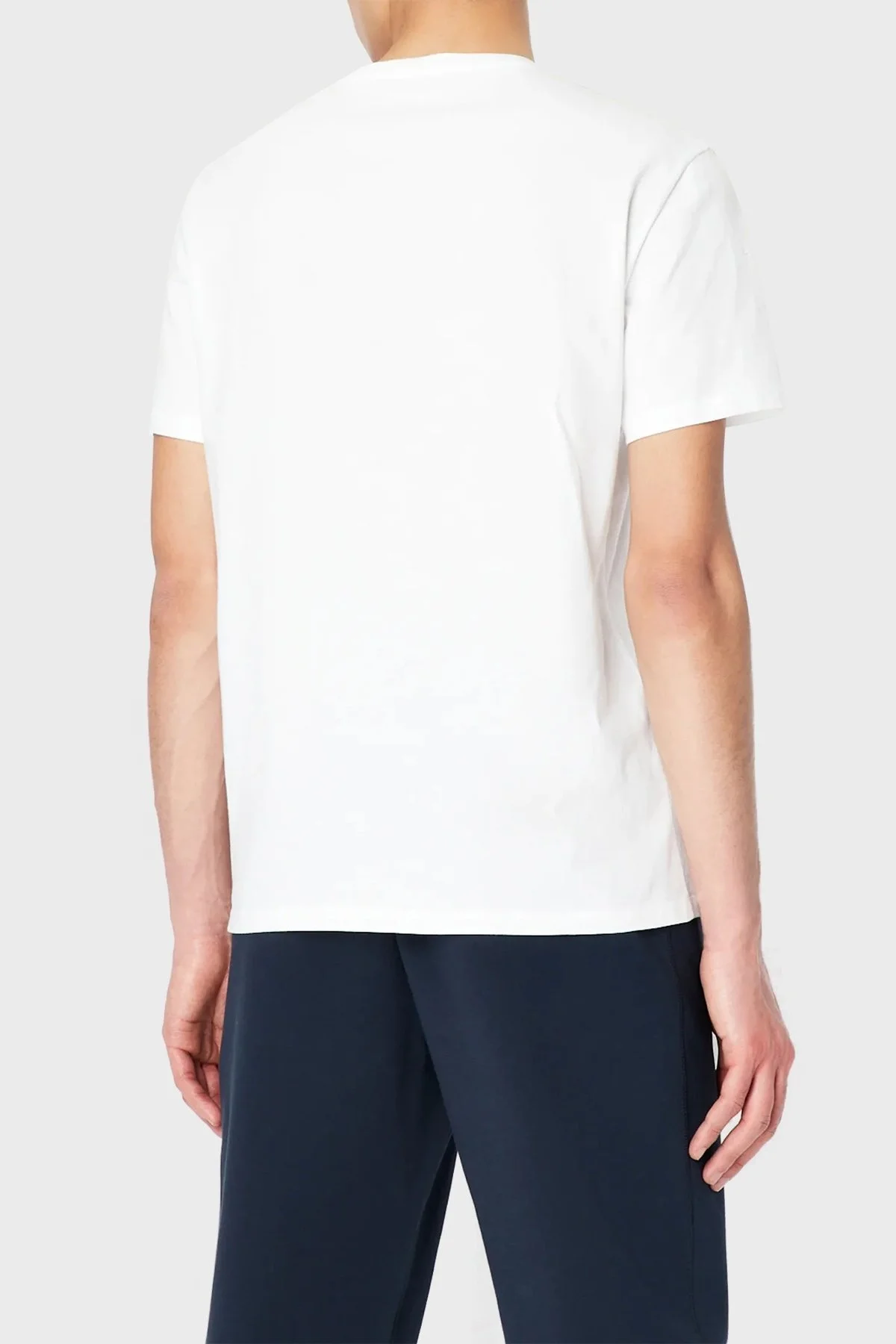 Armani Exchange Logo Baskılı Bisiklet Yaka % 100 Pamuk Regular Fit Erkek T Shirt 3RZTCA ZJ3VZ 1100 BEYAZ - 2