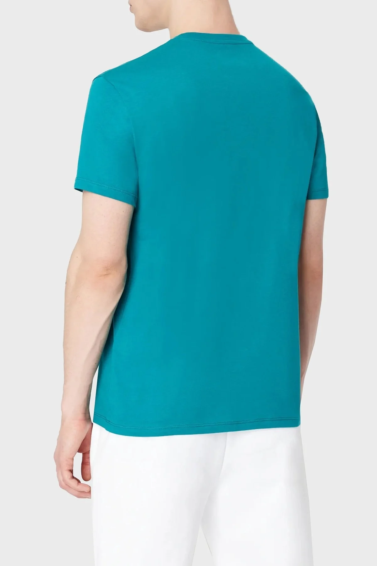 Armani Exchange Logo Baskılı Bisiklet Yaka % 100 Pamuk Regular Fit Erkek T Shirt 3RZTCA ZJ3VZ 15CL PETROL - 2