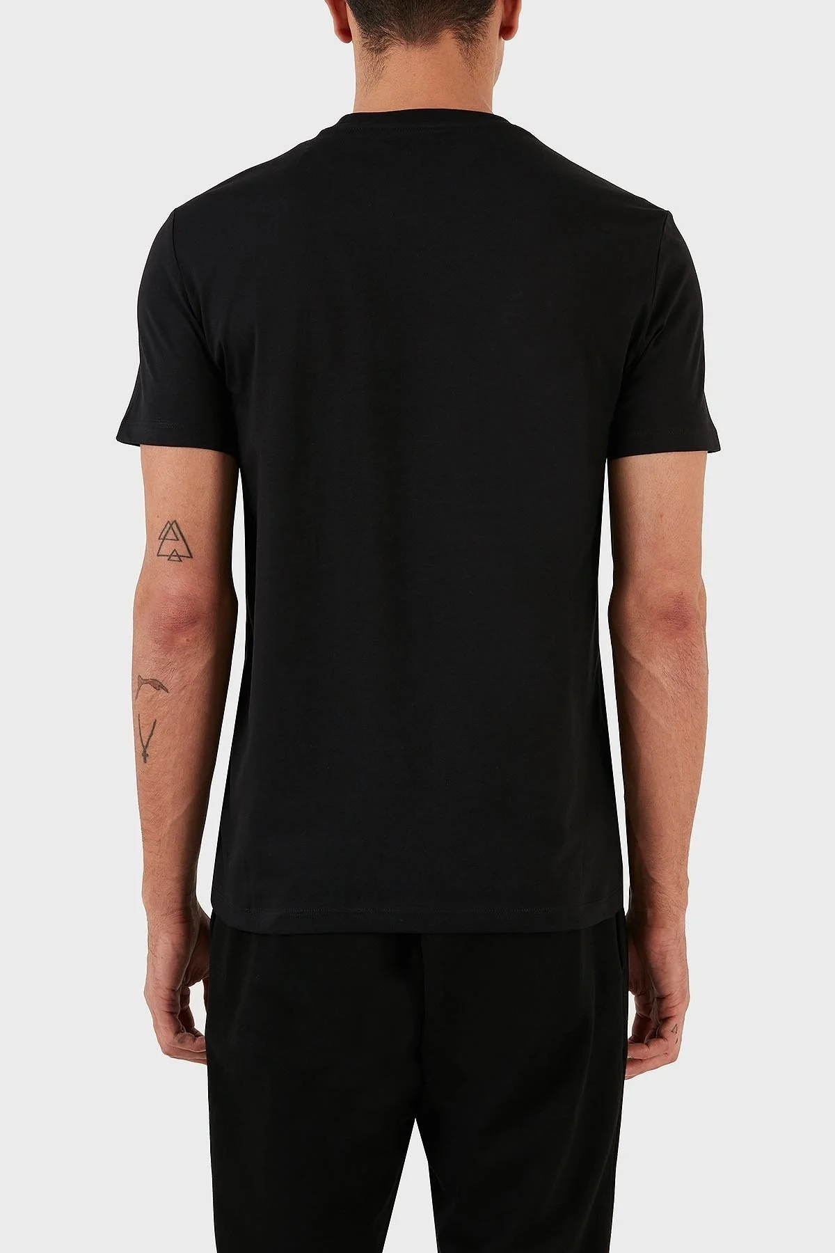 Armani Exchange Logo Baskılı Bisiklet Yaka % 100 Pamuk Regular Fit Erkek T Shirt 6RZTAL ZJ9TZ 1200 SİYAH - 2