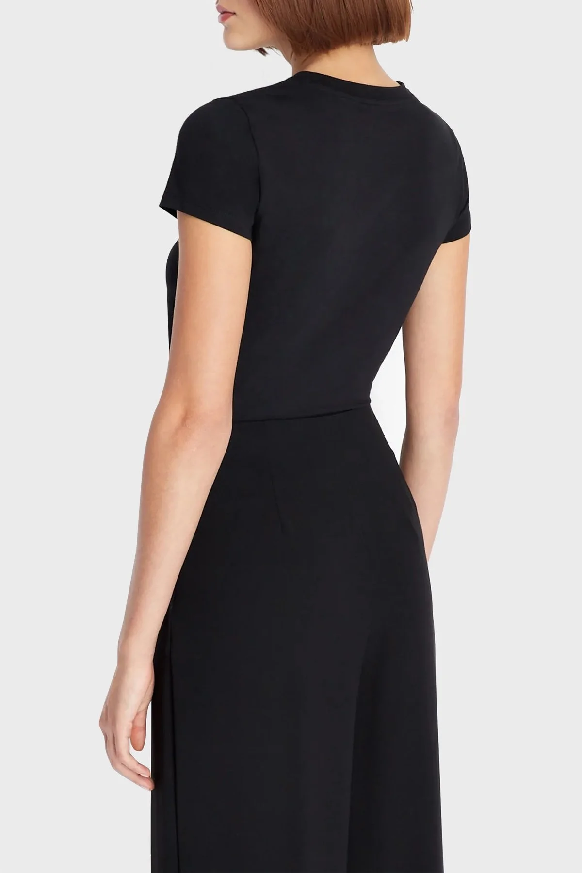 Armani Exchange Logo Baskılı Bisiklet Yaka Pamuklu Regular Fit Bayan T Shirt 3RYTBK YJDTZ 1200 SİYAH - 3