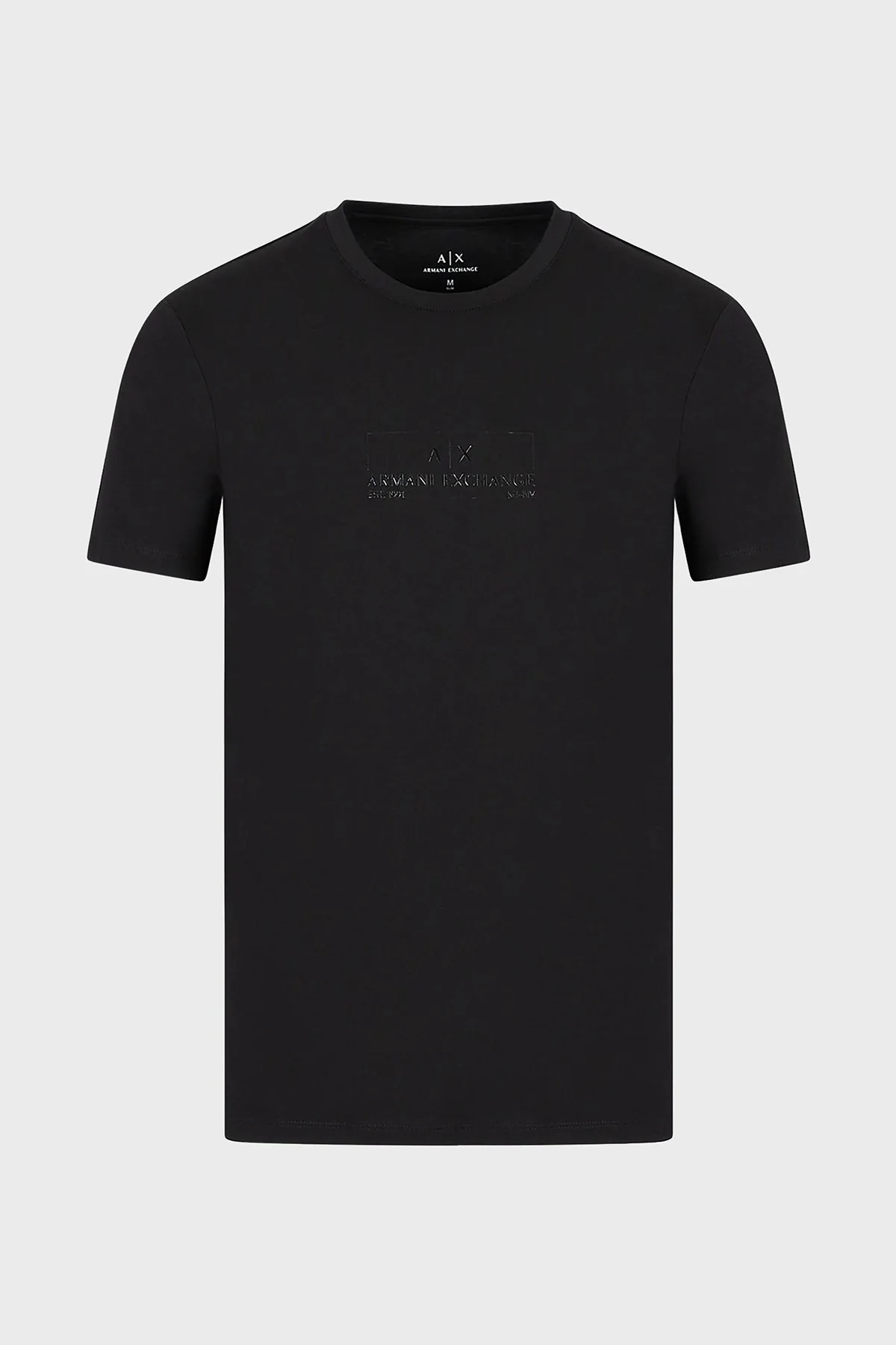 Armani Exchange Logo Baskılı Bisiklet Yaka Regular Fit Pamuklu Erkek T Shirt 3RZTHE ZJBYZ 1200 SİYAH - 4