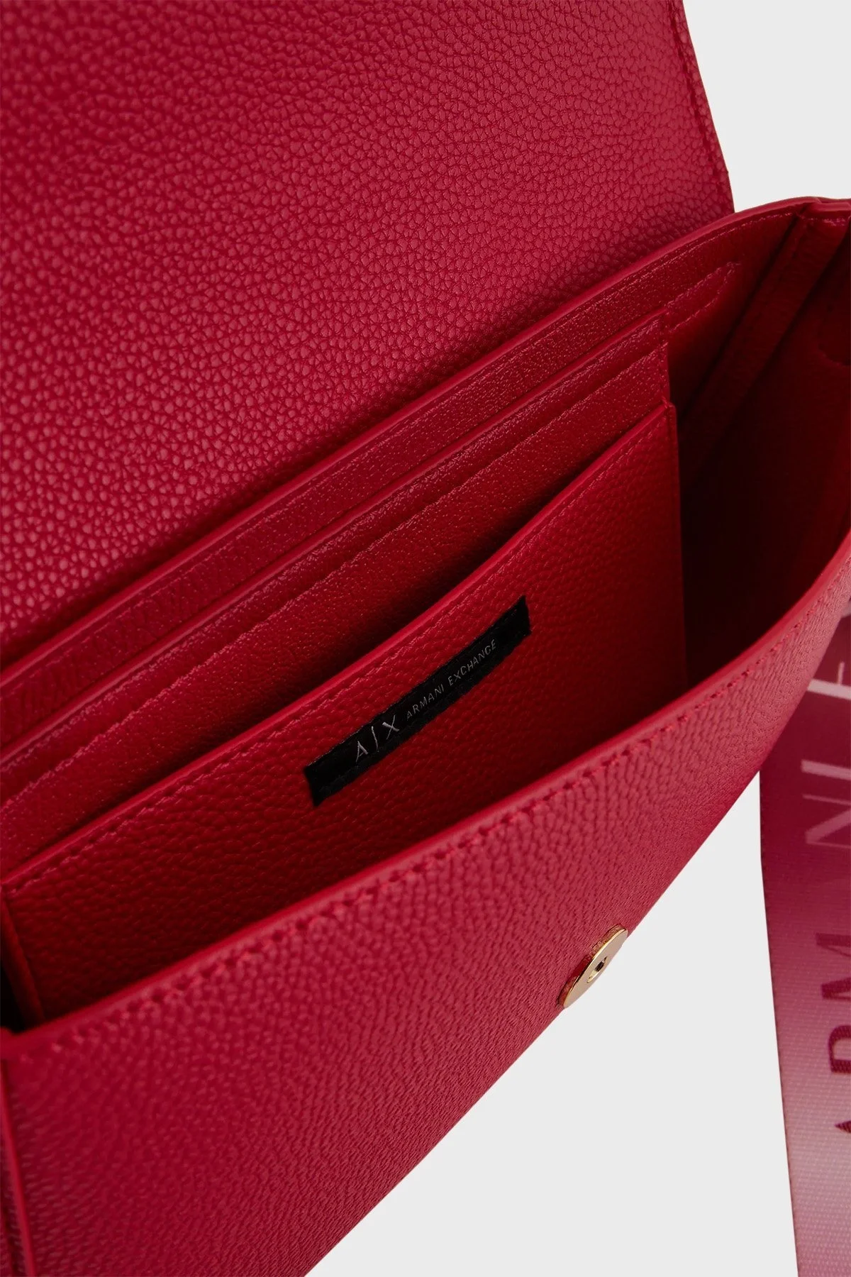 Armani Exchange Logo Baskılı Çıkarılabilir Omuz Askılı Bayan Çanta 942912 CC783 22775 KIRMIZI - 4