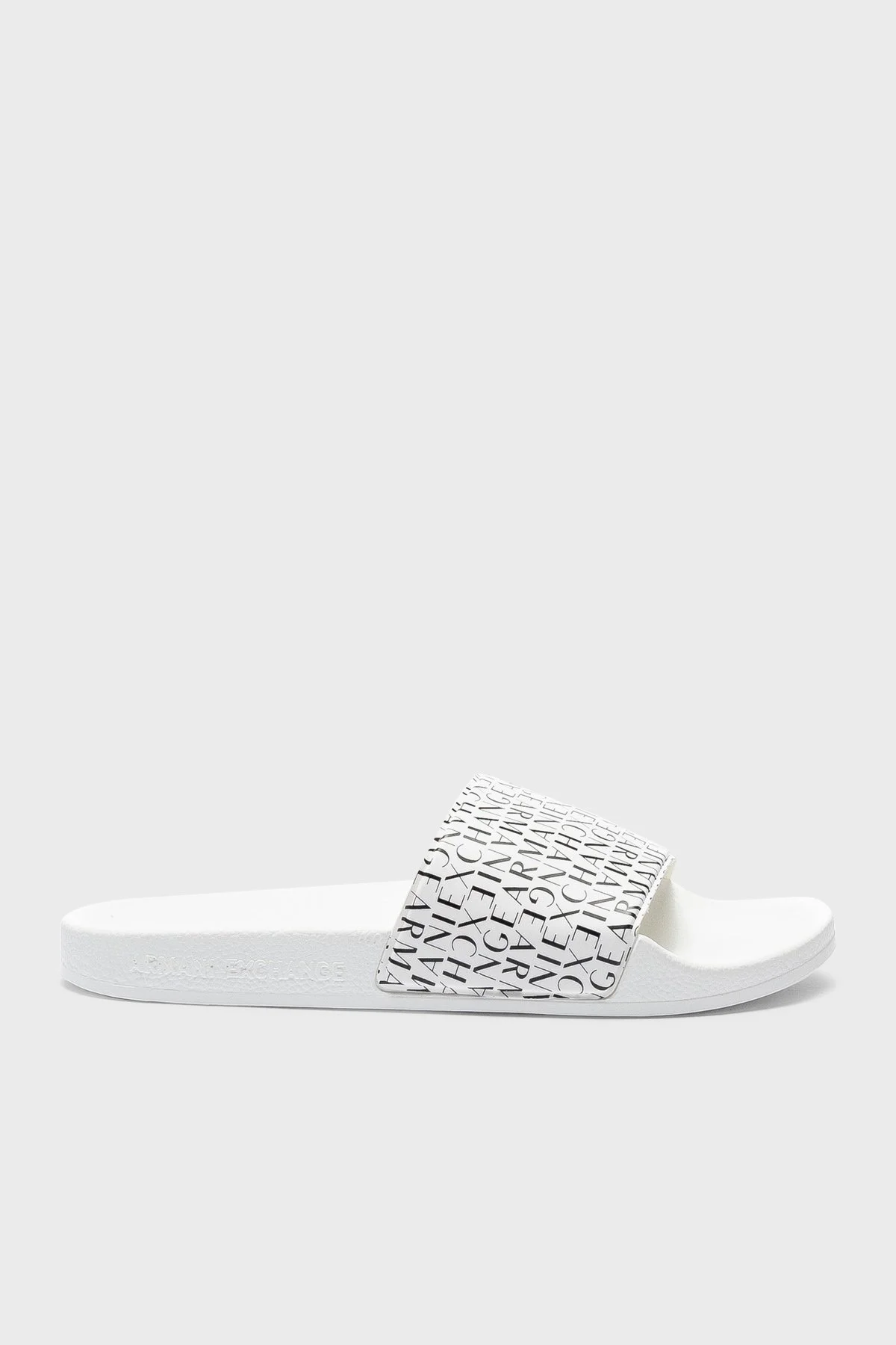 Armani Exchange Logo Baskılı Düz Erkek Terlik XUP004 XV679 R326 BEYAZ - 1