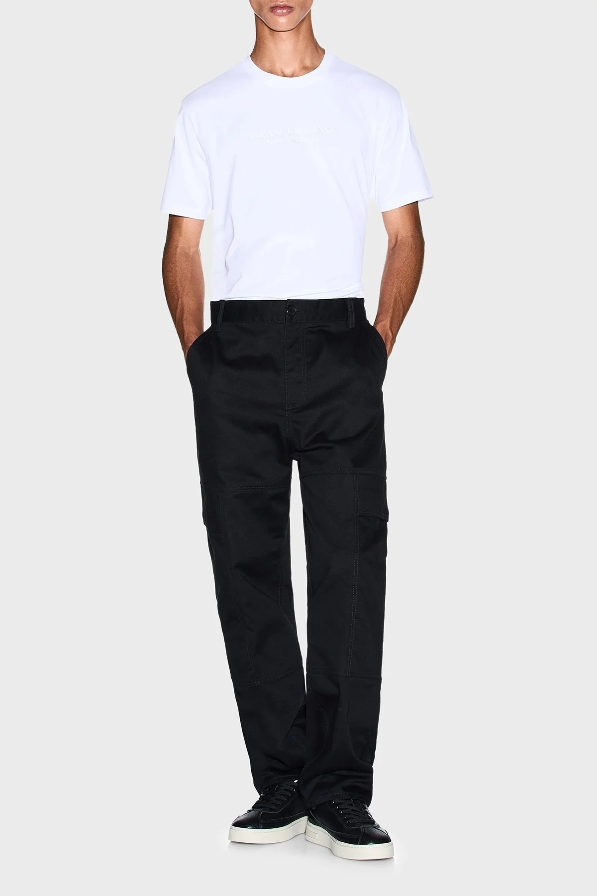 Armani Exchange Logo Baskılı Pamuklu Regular Fit Bisiklet Yaka Erkek T Shirt XM001280 AF10361 U0002 BEYAZ - 2