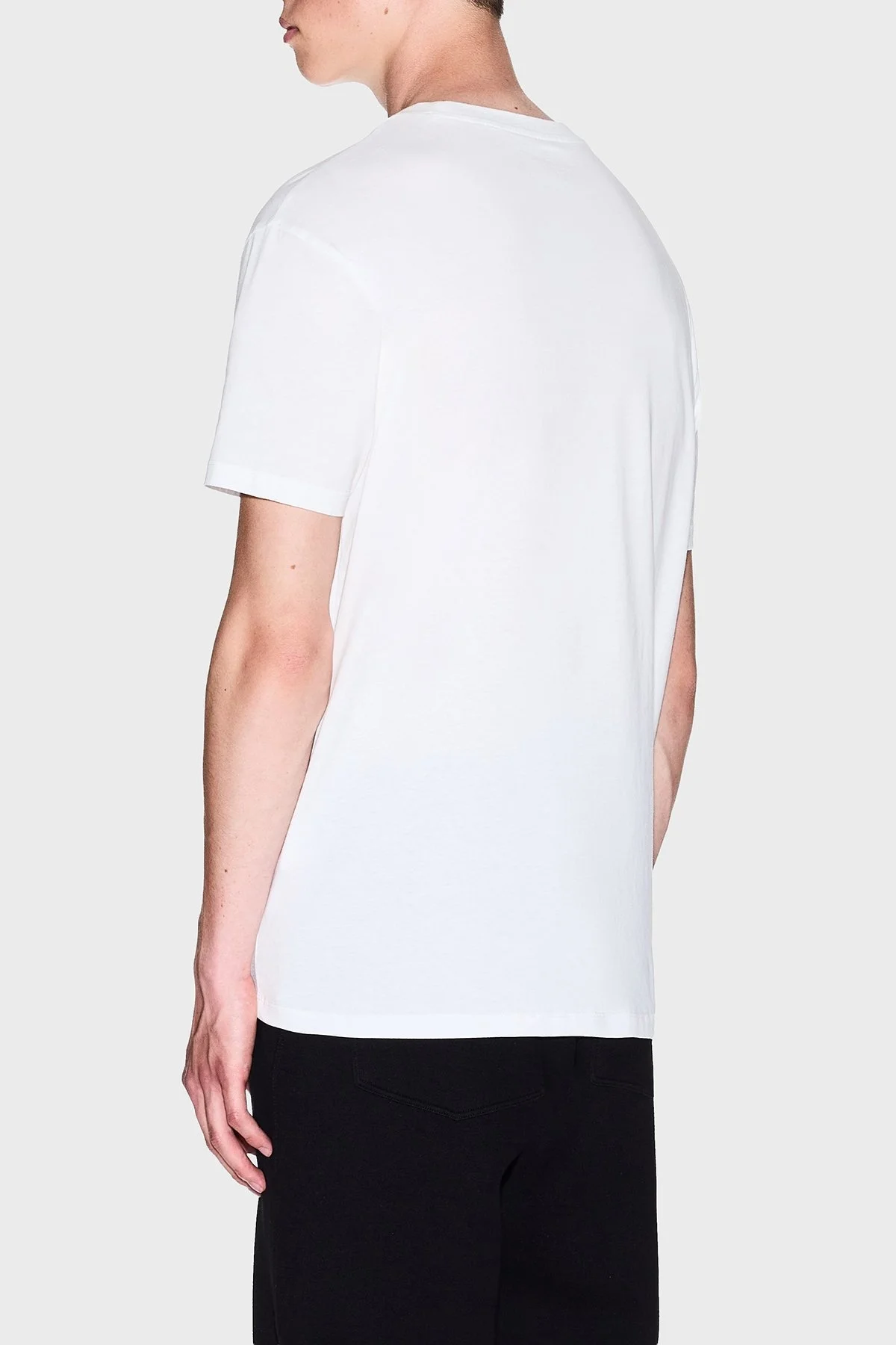 Armani Exchange Logo Baskılı Pamuklu Regular Fit Bisiklet Yaka Erkek T Shirt XM001403 AF16432 U0009 BEYAZ - 3