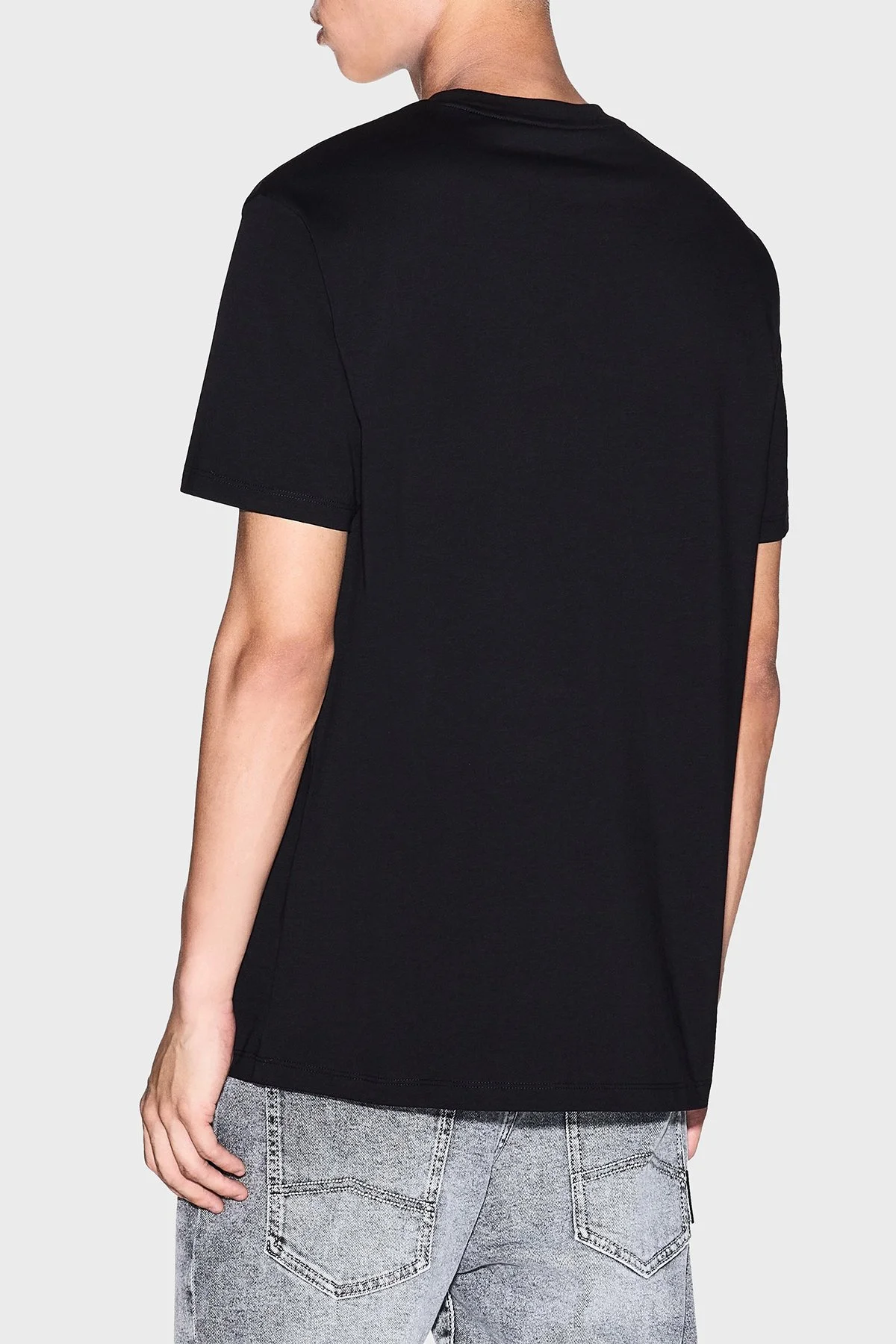 Armani Exchange Logo Baskılı Pamuklu Regular Fit Bisiklet Yaka Erkek T Shirt XM001425 AF10361 UC001 SİYAH - 8