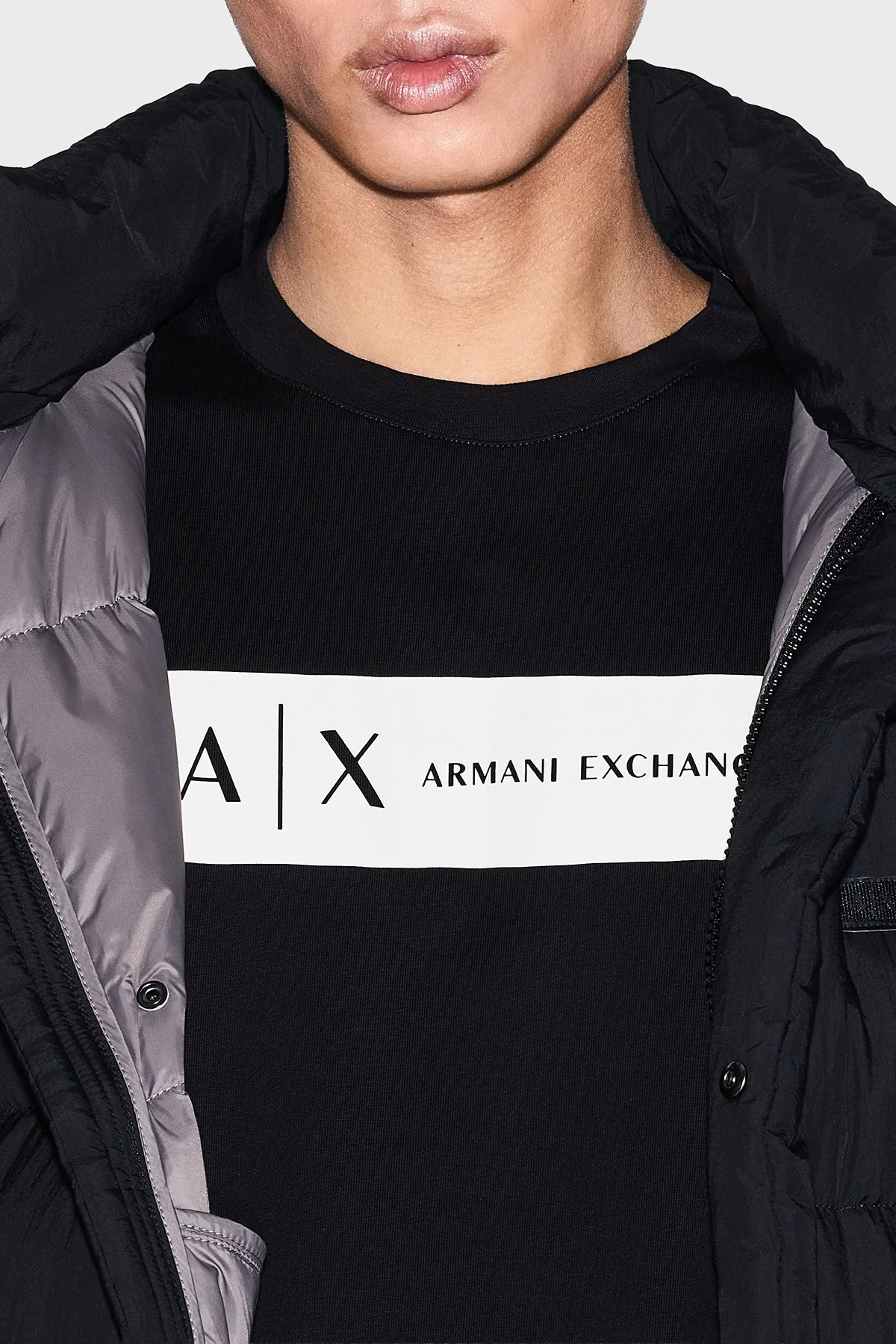 Armani Exchange Logo Baskılı Pamuklu Regular Fit Bisiklet Yaka Erkek T Shirt XM001425 AF10361 UC001 SİYAH - 9
