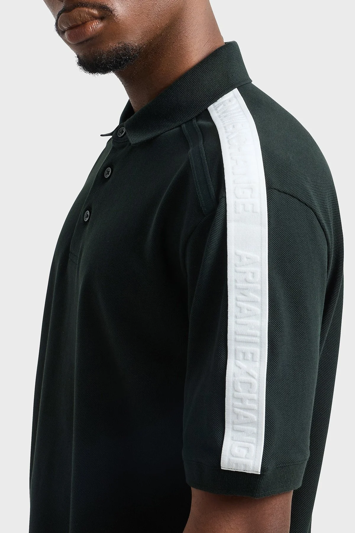 Armani Exchange Logo Baskılı Pamuklu Regular Fit Düğmeli Erkek Polo Yaka T Shirt XM000307 AF10366 UB001 KOYU YEŞİL - 9