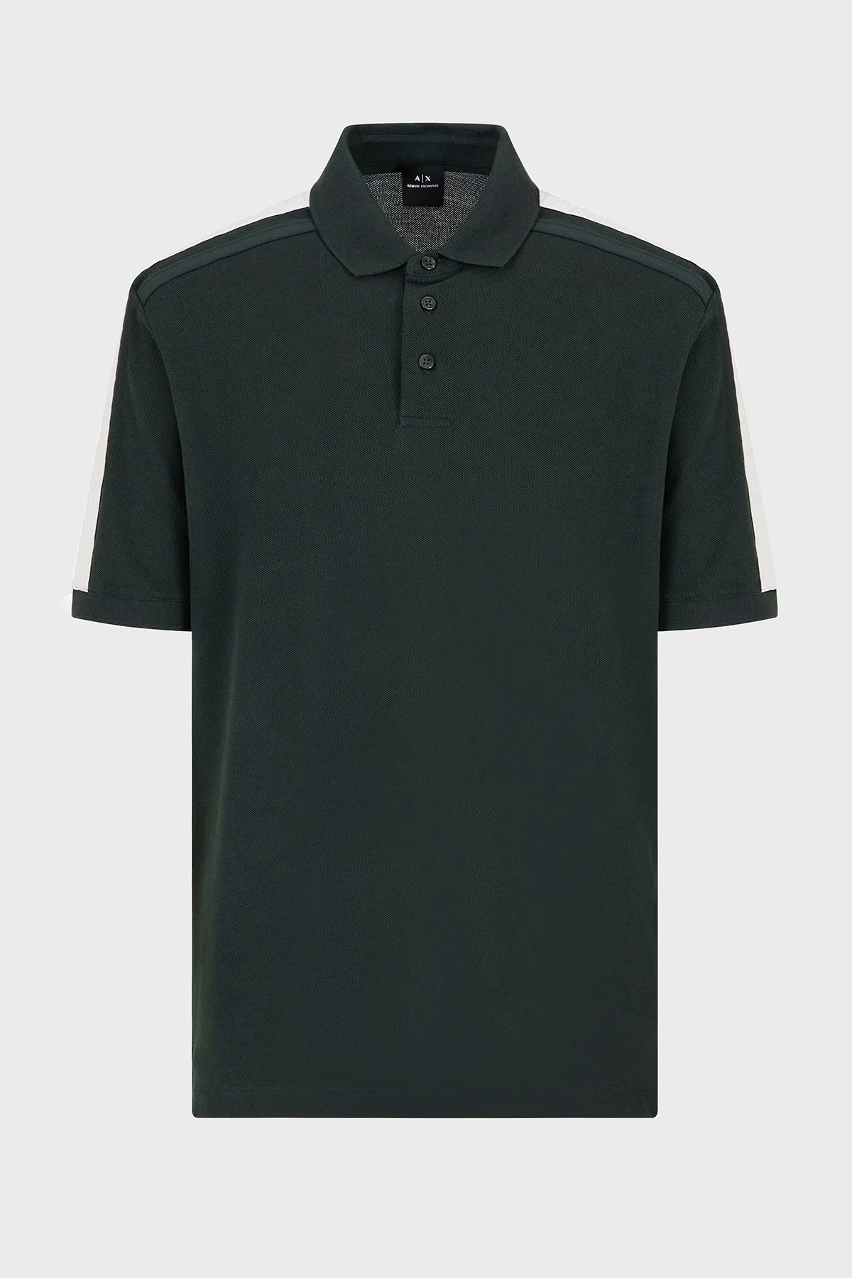 Armani Exchange Logo Baskılı Pamuklu Regular Fit Düğmeli Erkek Polo Yaka T Shirt XM000307 AF10366 UB001 KOYU YEŞİL - 10