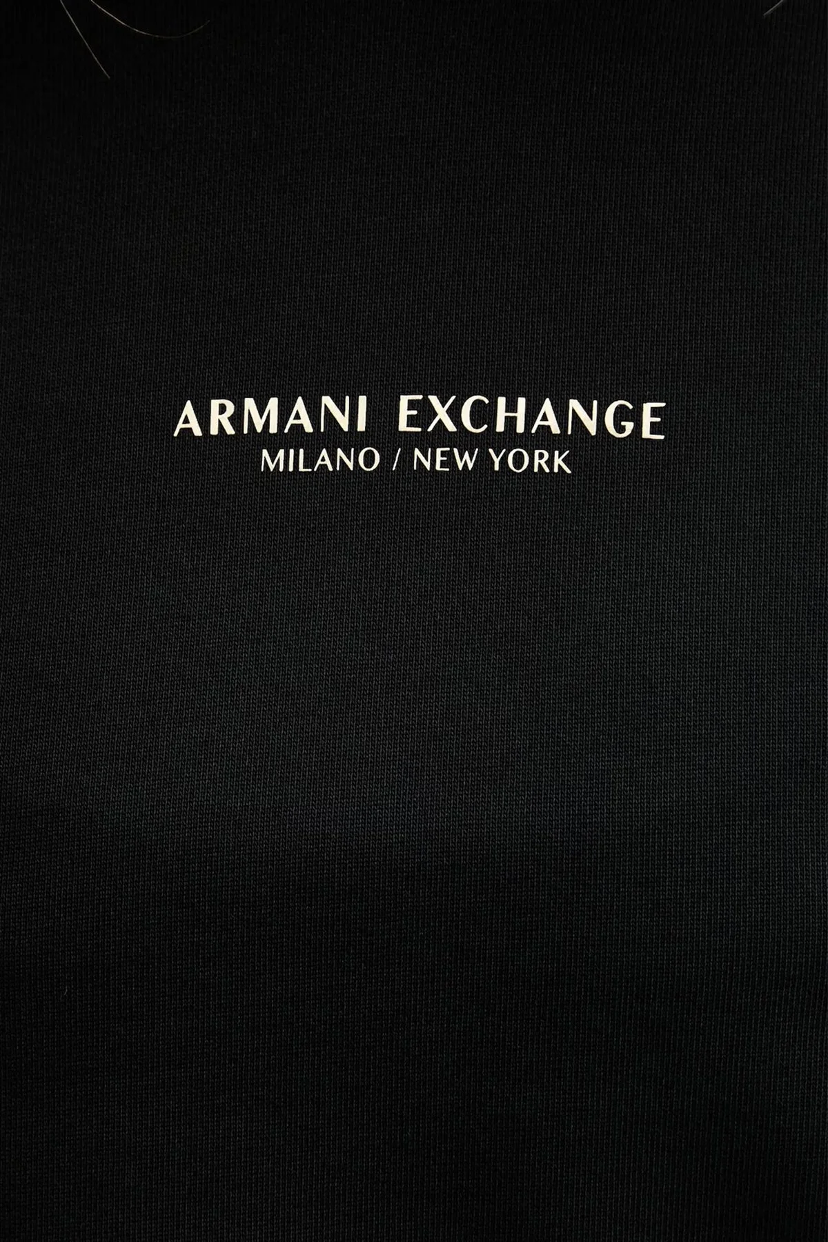 Armani Exchange Logo Baskılı Pamuklu Relaxed Fit Bisiklet Yaka Crop Bayan Sweat XW001451 AF10830 MC021 SİYAH-GOLD - 5