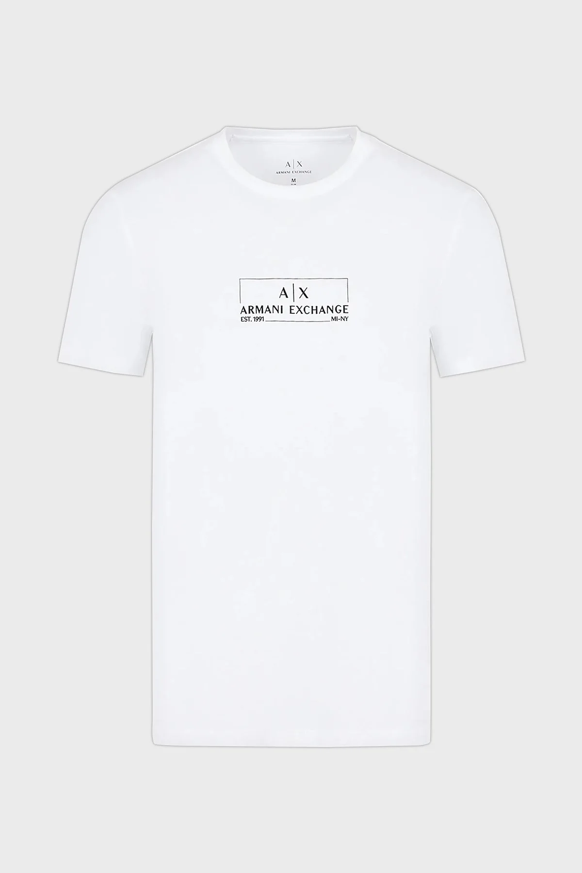 Armani Exchange Logo Baskılı Regular Fit Bisiklet Yaka Pamuklu Erkek T Shirt 3RZTHE ZJBYZ 1100 BEYAZ - 4