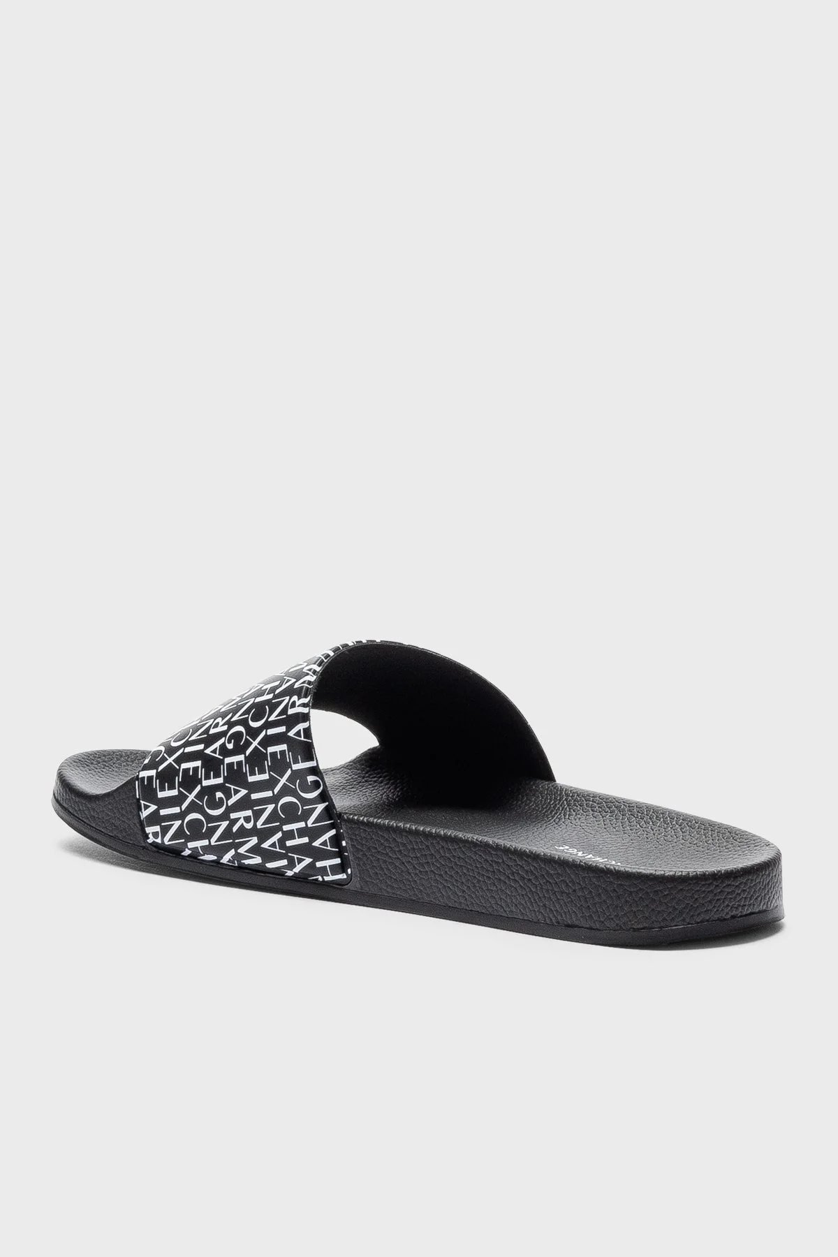 Armani Exchange Logo Baskılı Sentetik Erkek Terlik XUP004 XV679 S526 SİYAH - 3