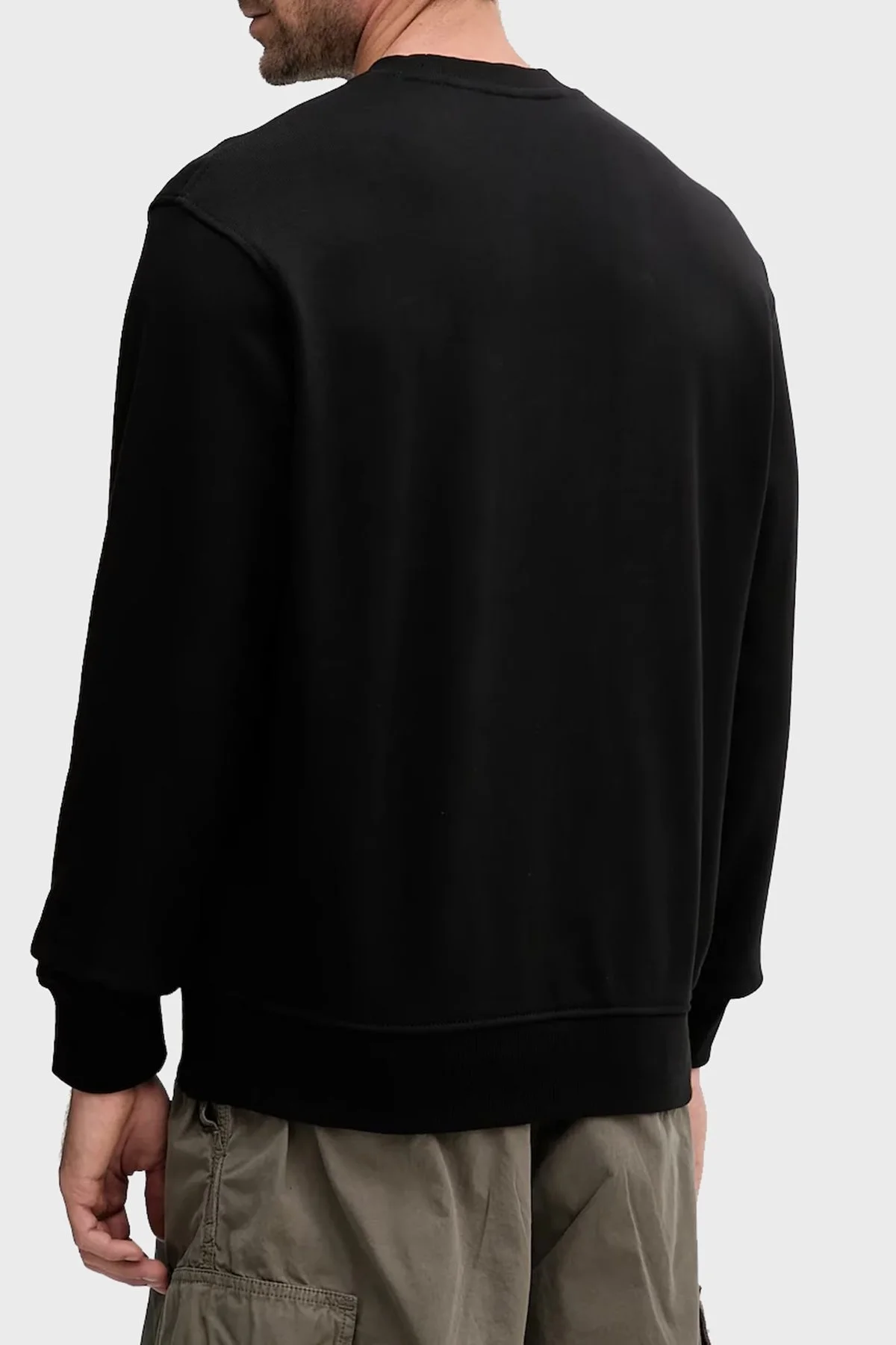 Armani Exchange Logo Baskılı Streç Pamuklu Regular Fit Bisiklet Yaka Erkek Sweat XM001284 AF20934 UC001 SİYAH - 2