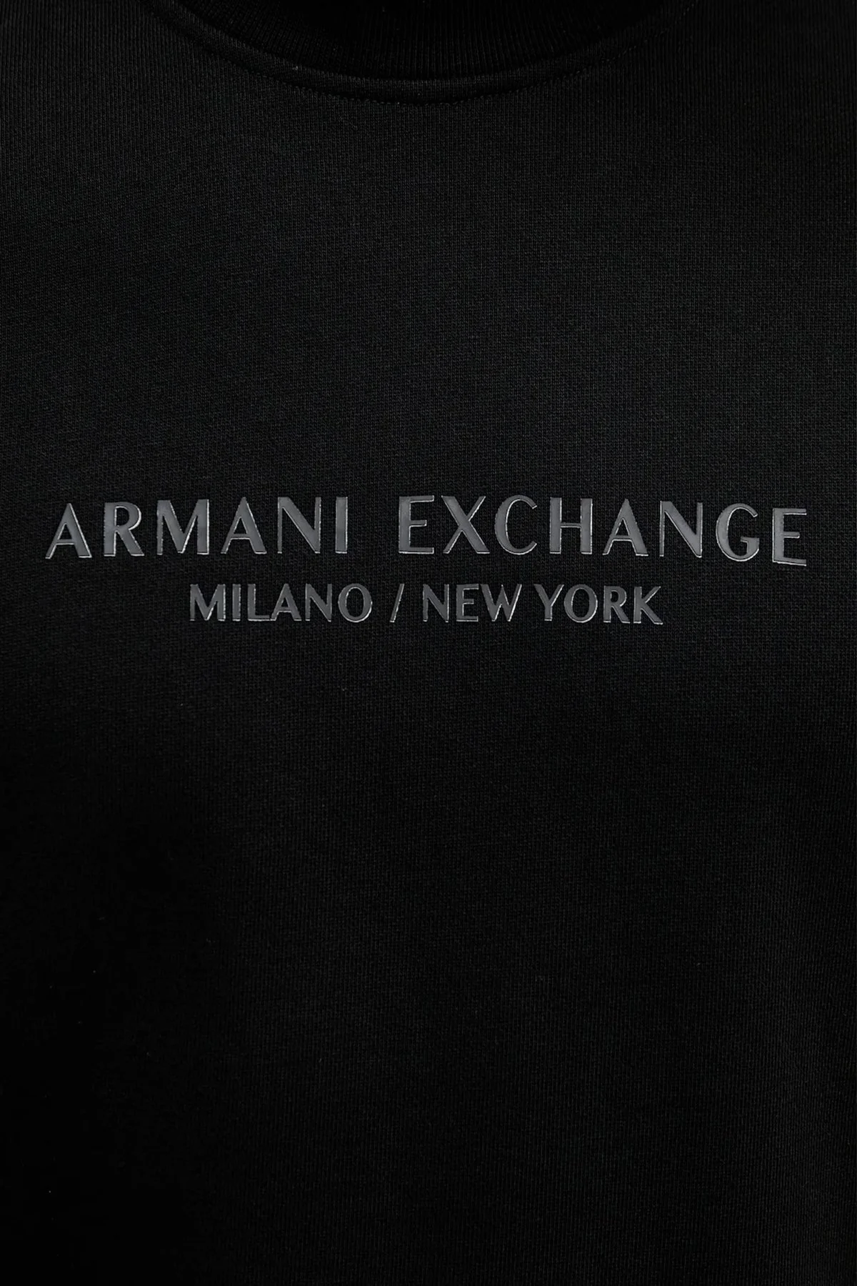 Armani Exchange Logo Baskılı Streç Pamuklu Regular Fit Bisiklet Yaka Erkek Sweat XM001284 AF20934 UC001 SİYAH - 4