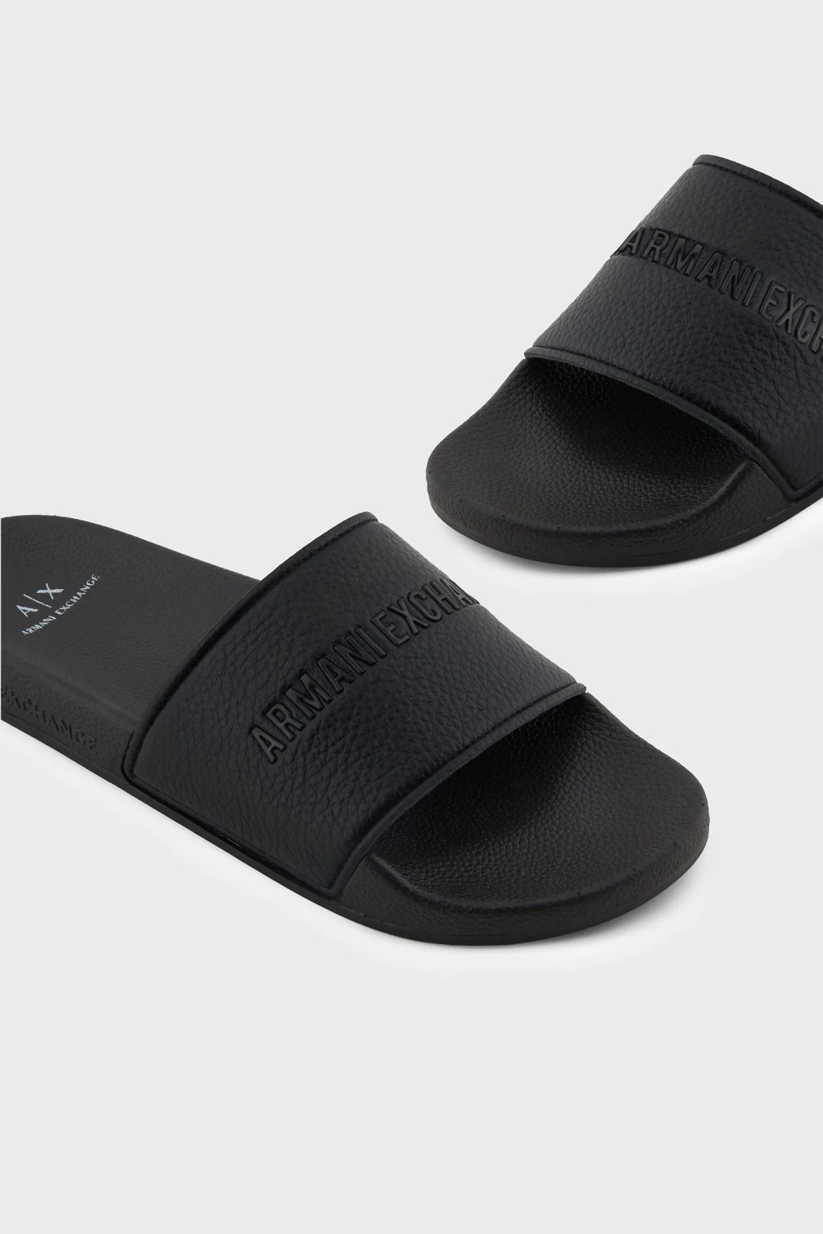 Armani Exchange Logo Detaylı Erkek Terlik XM002887 AF22832 UC001 SİYAH - 4