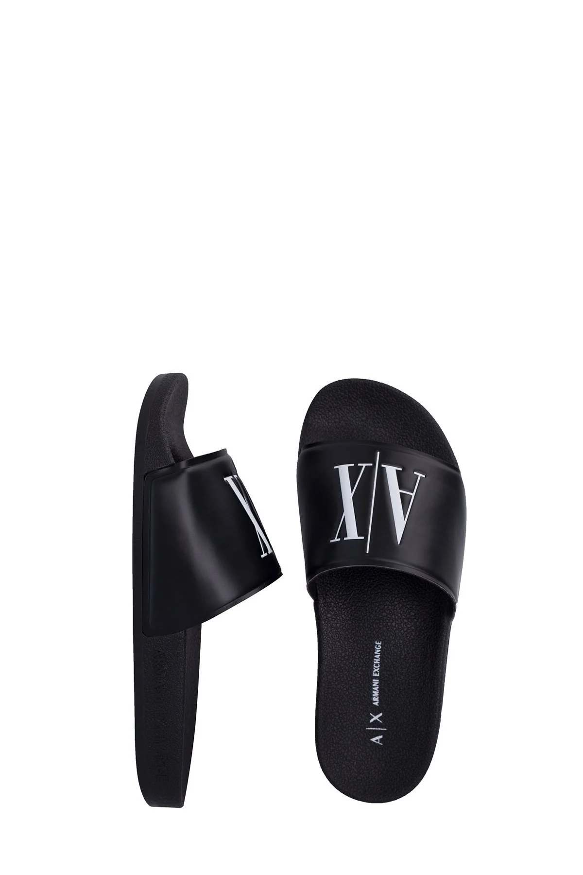 Armani Exchange Logo Baskılı Bayan Terlik XDP011 XV303 00002 SİYAH - 5