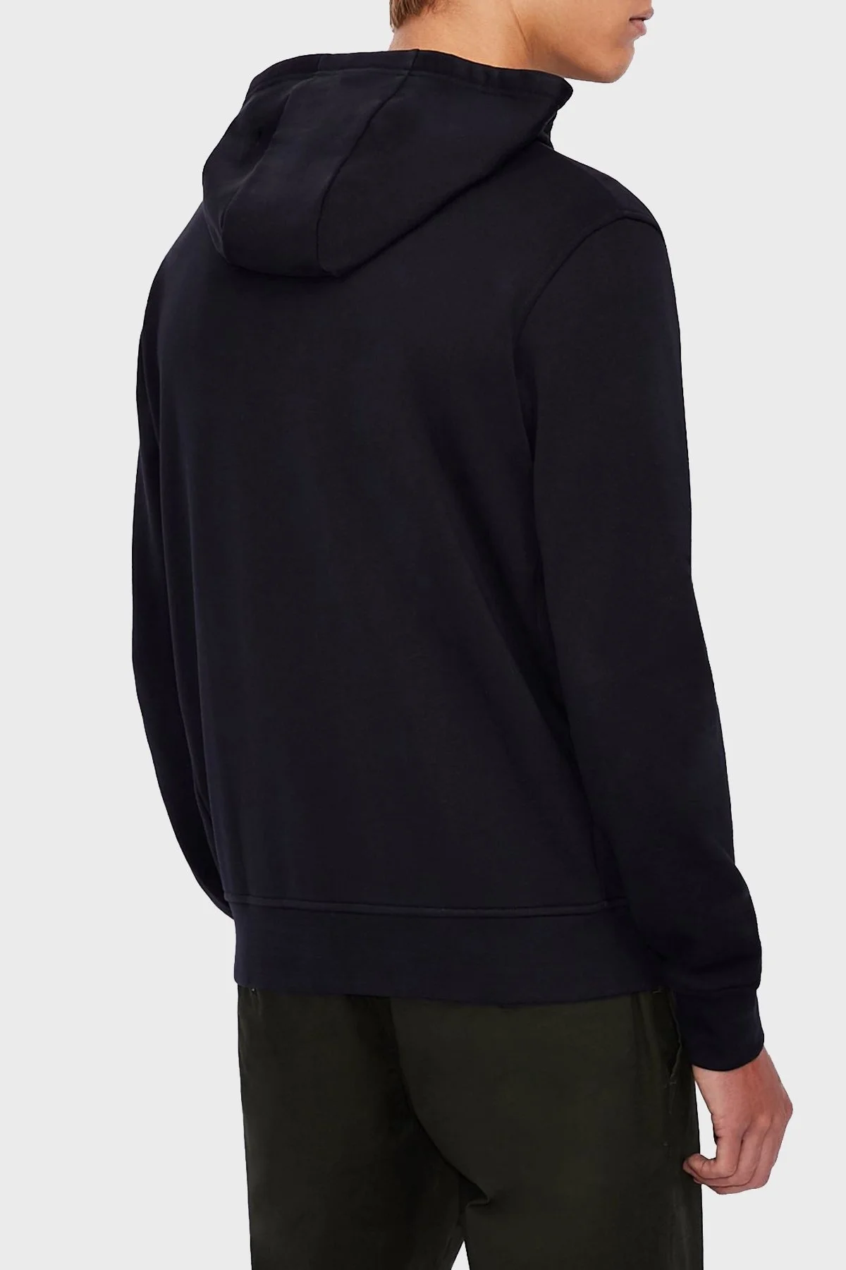 Armani Exchange % 100 Pamuklu Loose Fit Kapüşonlu Erkek Sweat 8NZM95 ZJKRZ 1510 LACİVERT - 7