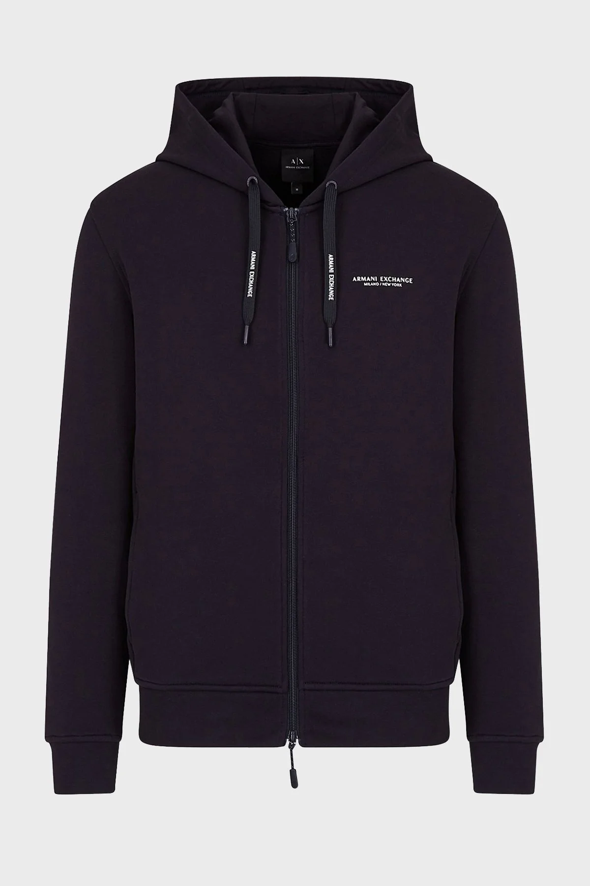 Armani Exchange % 100 Pamuklu Loose Fit Kapüşonlu Erkek Sweat 8NZM95 ZJKRZ 1510 LACİVERT - 8