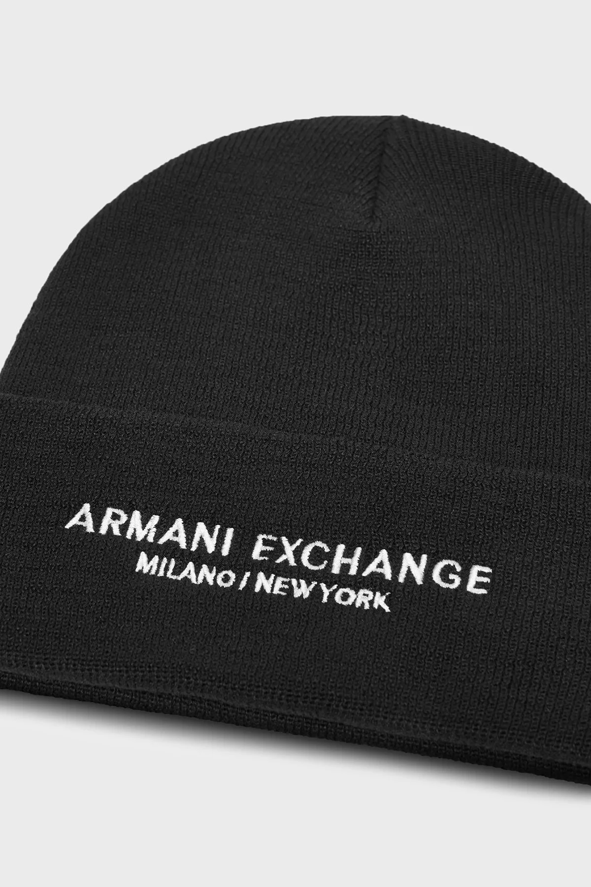Armani Exchange Logo İşlemeli Erkek Bere XM001637 AF16950 UC001 SİYAH - 3