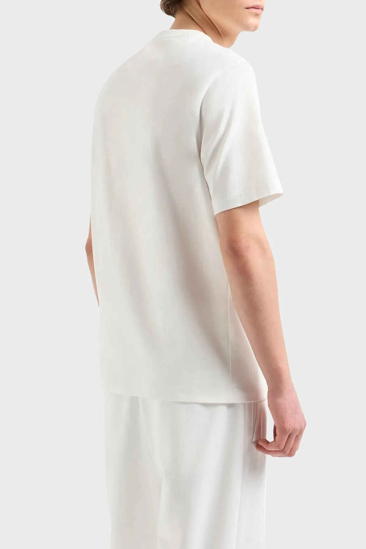 Armani Exchange Logo Nakışlı Pamuklu Erkek T Shirt 6DZTLC ZJ9JZ 1116 BEYAZ - 2