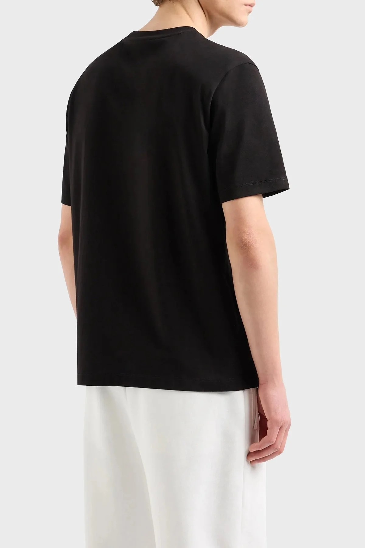 Armani Exchange Logo Nakışlı Pamuklu Erkek T Shirt 6DZTLC ZJ9JZ 1200 SİYAH - 2
