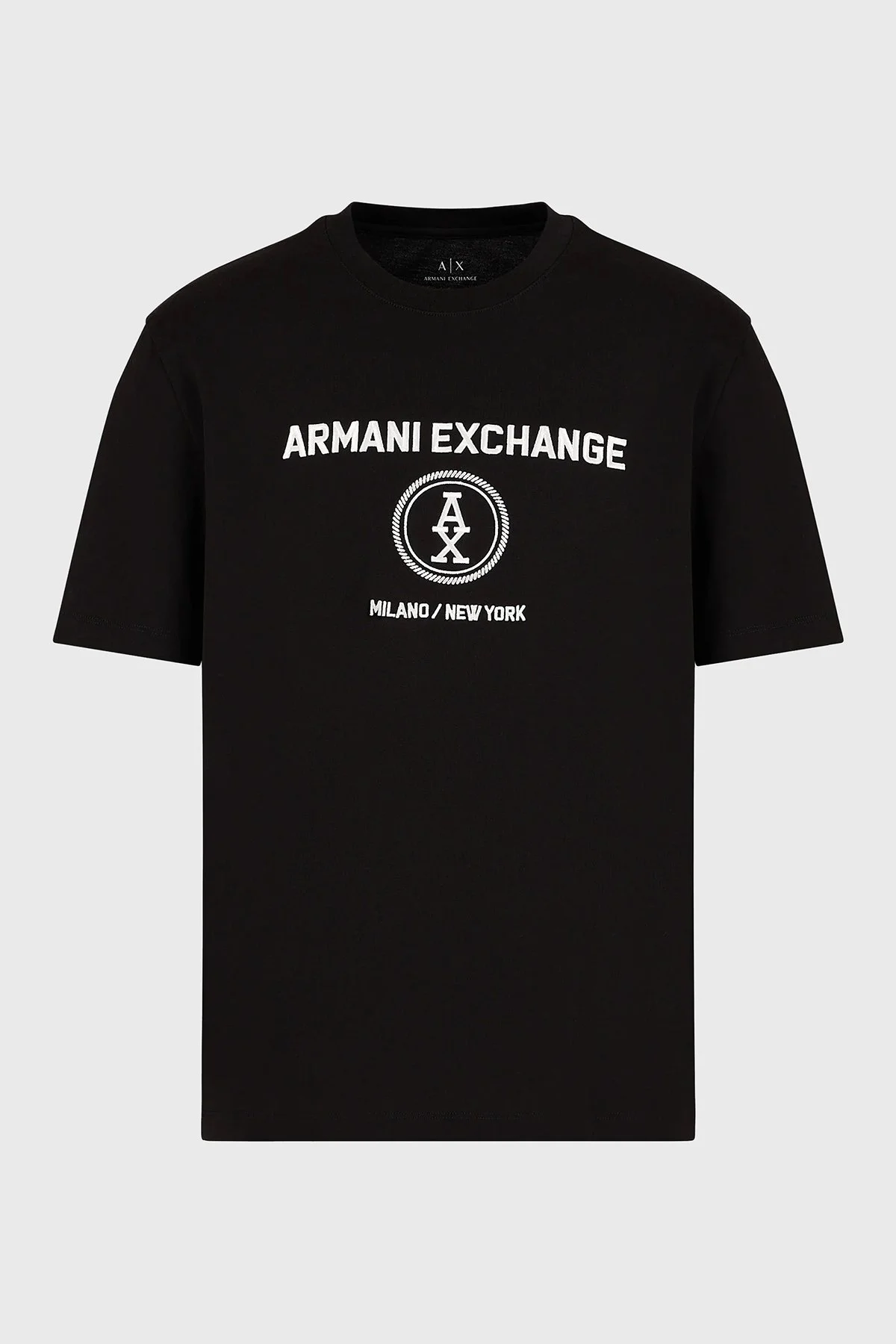 Armani Exchange Logo Nakışlı Pamuklu Erkek T Shirt 6DZTLC ZJ9JZ 1200 SİYAH - 4