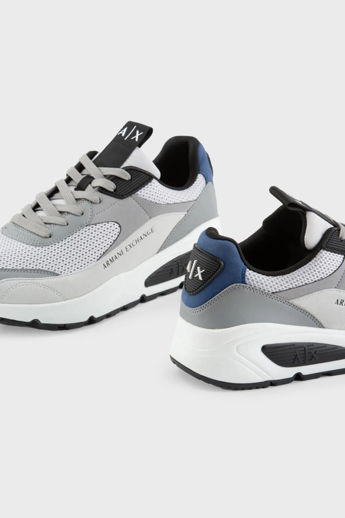 Armani Exchange Logo Sneaker Erkek Ayakkabı XUX121 XV540 S280 GRİ - 4