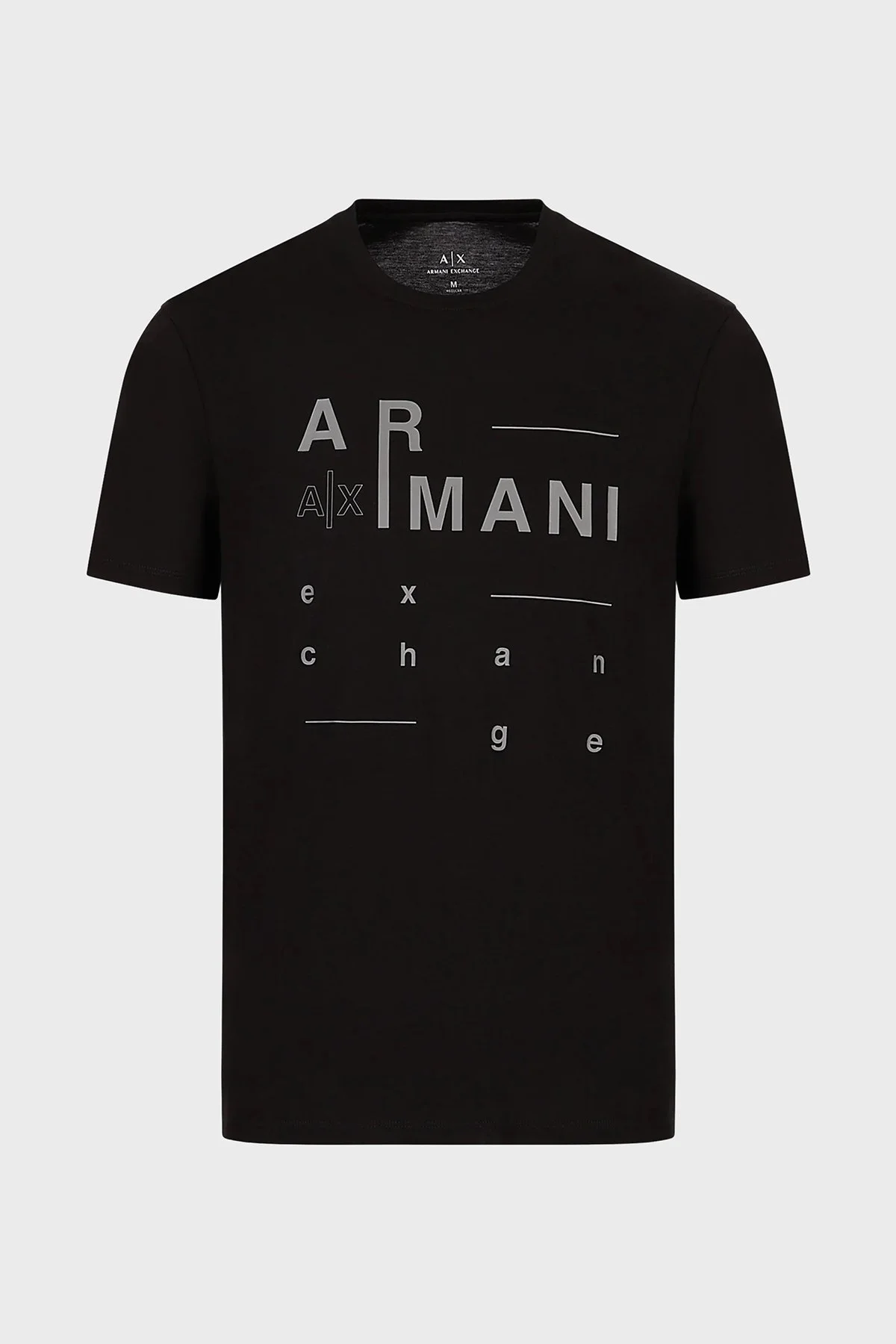 Armani Exchange Logo Yazılı Merserize Pamuklu Bisiklet Yaka Regular Fit Erkek T Shirt 3RZTFC ZJ9AZ 1200 SİYAH - 4