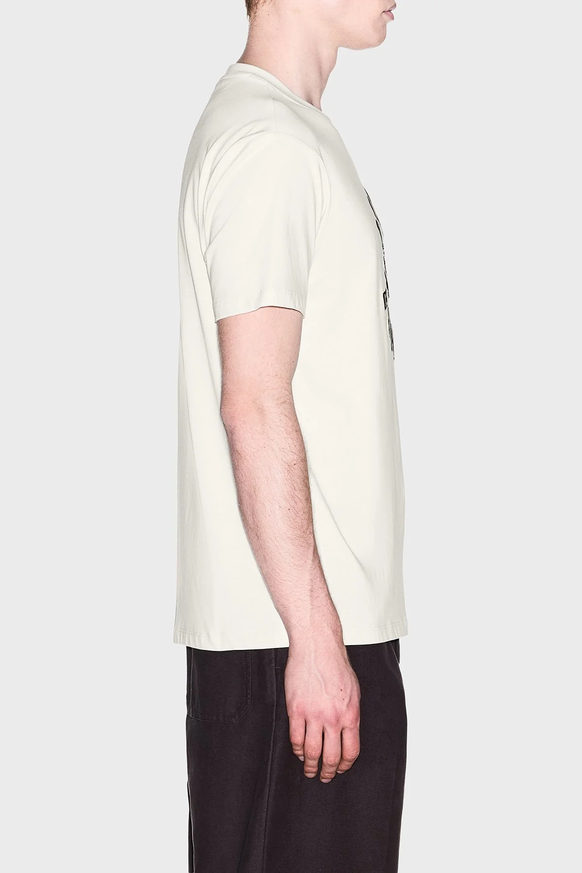 Armani Exchange Logolu % 100 Pamuk Bisiklet Yaka Erkek T Shirt XM003074 AF10362 U0007 Kırık beyaz - 4