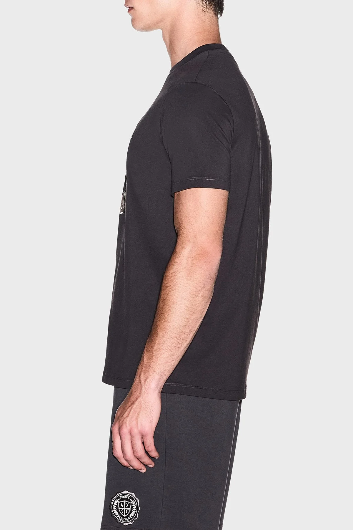 Armani Exchange Logolu % 100 Pamuk Bisiklet Yaka Erkek T Shirt XM003074 AF10362 U8128 Kahve - 7