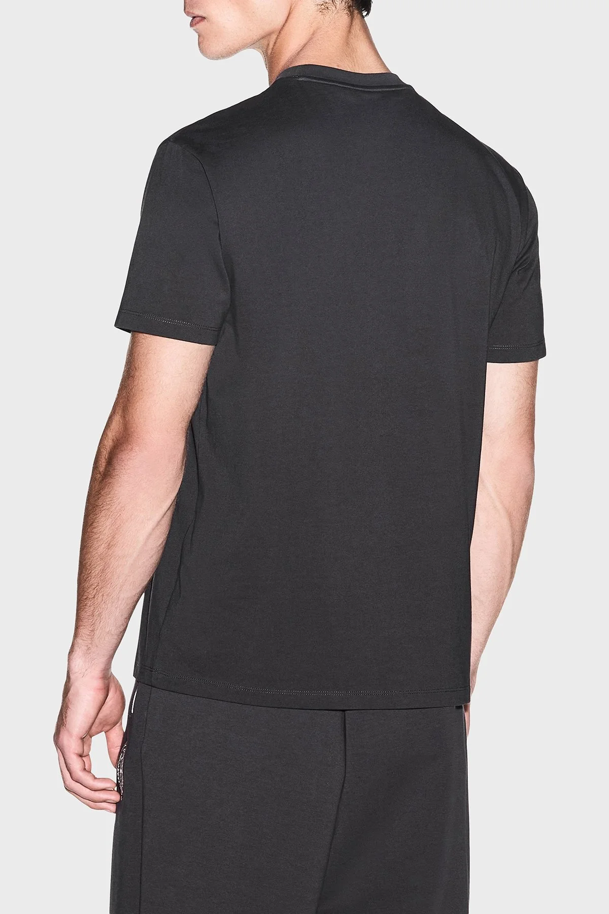 Armani Exchange Logolu % 100 Pamuk Bisiklet Yaka Erkek T Shirt XM003078 AF10361 U8128 Kahve - 5