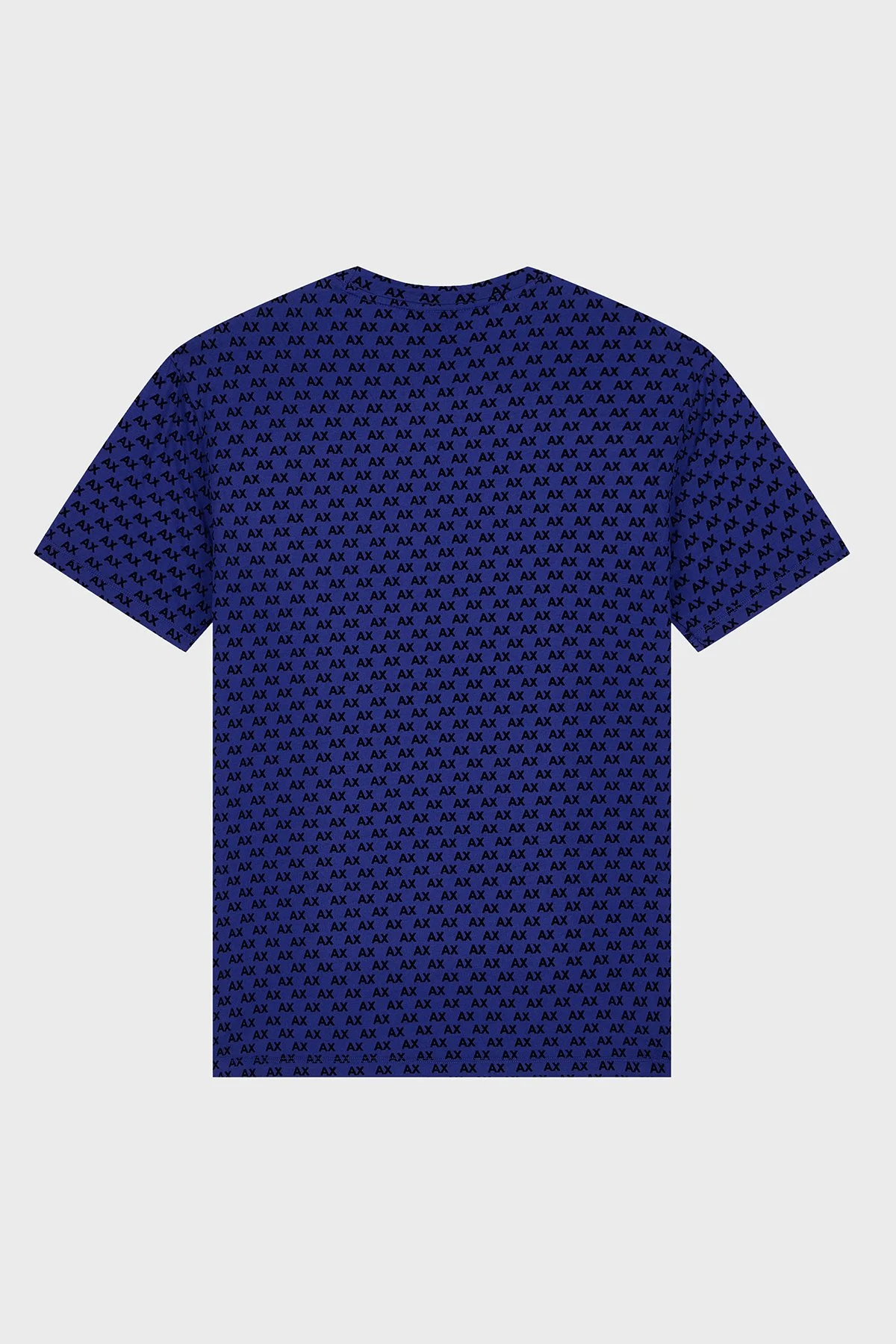 Armani Exchange Logolu % 100 Pamuk Bisiklet Yaka Erkek T Shirt XM003079 AF10356 MB036 Mavi-siyah - 3