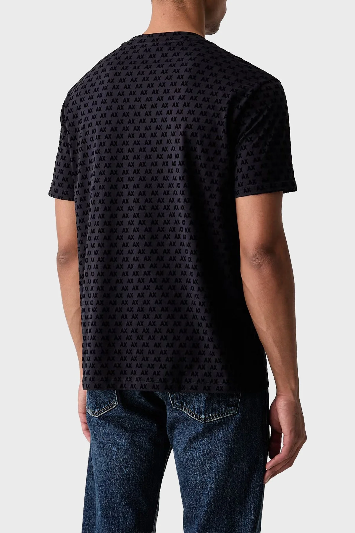 Armani Exchange Logolu % 100 Pamuk Bisiklet Yaka Erkek T Shirt XM003079 AF10356 UB101 Lacivert - 3