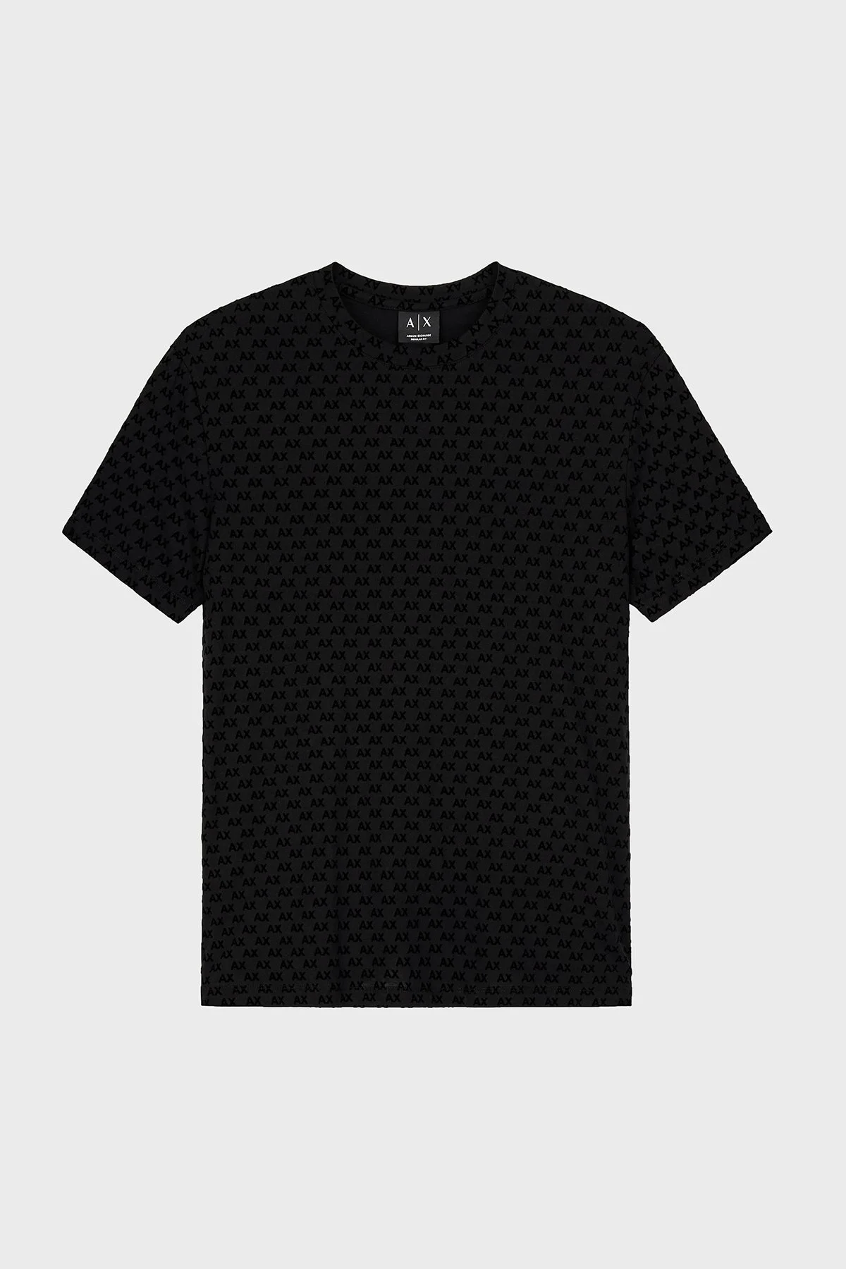 Armani Exchange Logolu % 100 Pamuk Bisiklet Yaka Erkek T Shirt XM003079 AF10356 UC001 Siyah - 5