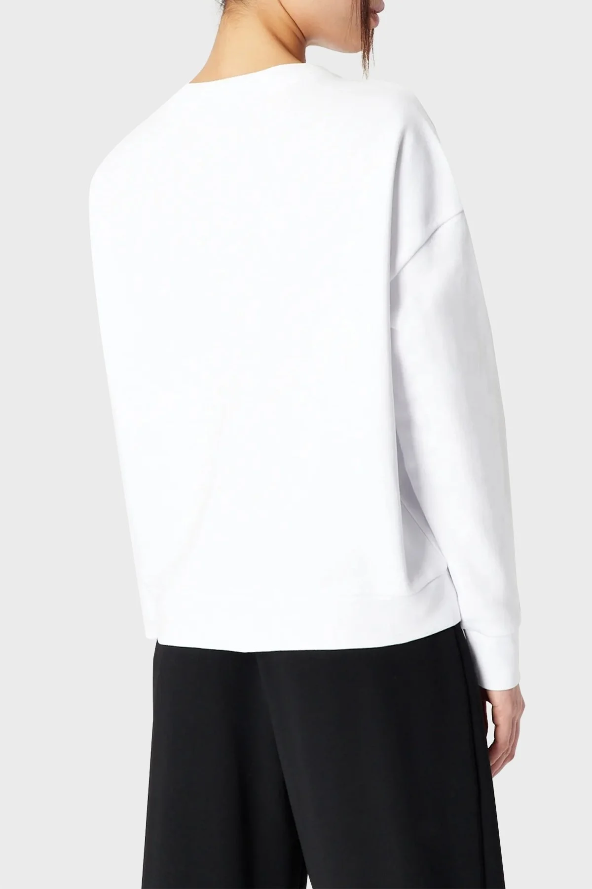 Armani Exchange Logolu % 100 Pamuk Bisiklet Yaka Regular Fit Bayan Sweat 3RYM89 YJDVZ 1000 BEYAZ - 2