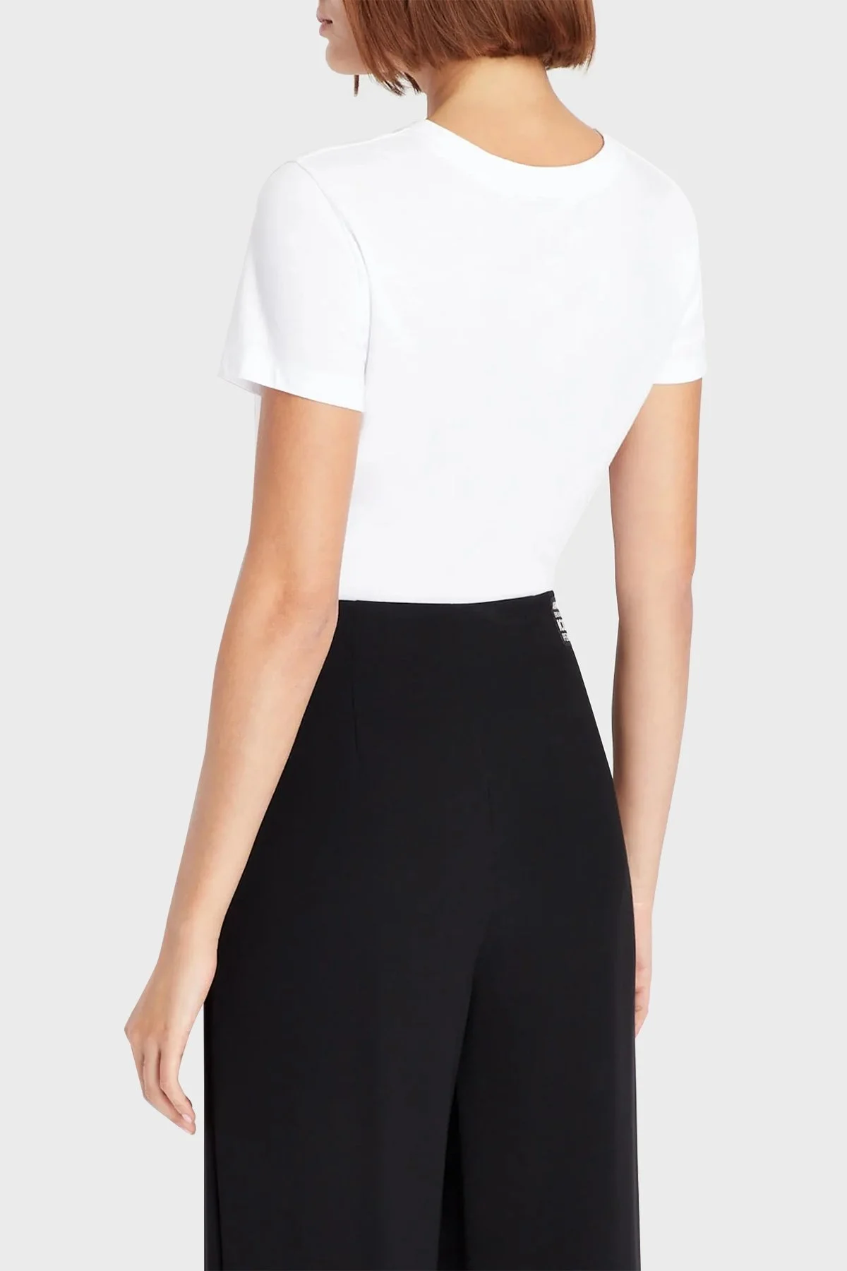 Armani Exchange Logolu % 100 Pamuk Bisiklet Yaka Regular Fit Bayan T Shirt 3RYTBQ YJG3Z 1000 BEYAZ - 2