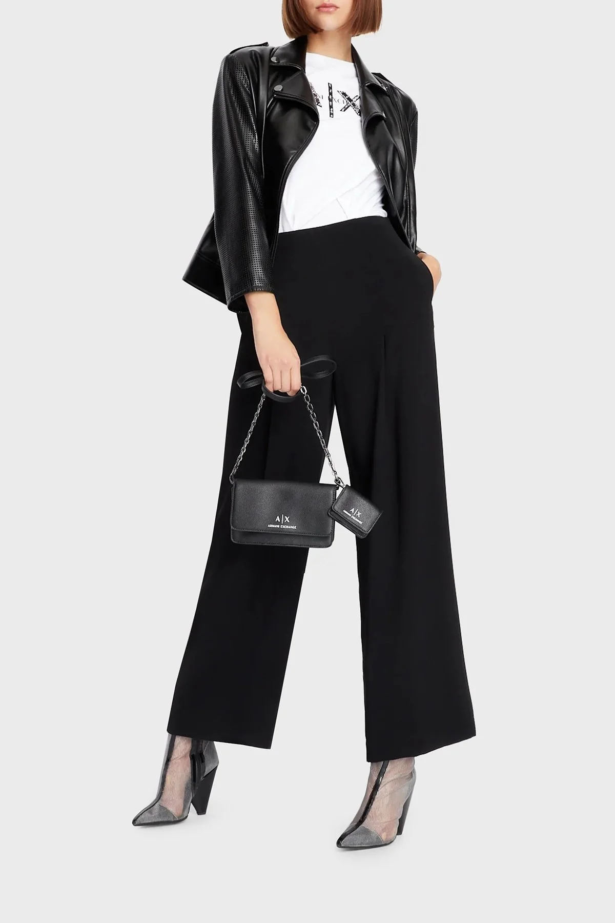 Armani Exchange Logolu % 100 Pamuk Bisiklet Yaka Regular Fit Bayan T Shirt 3RYTBQ YJG3Z 1000 BEYAZ - 3