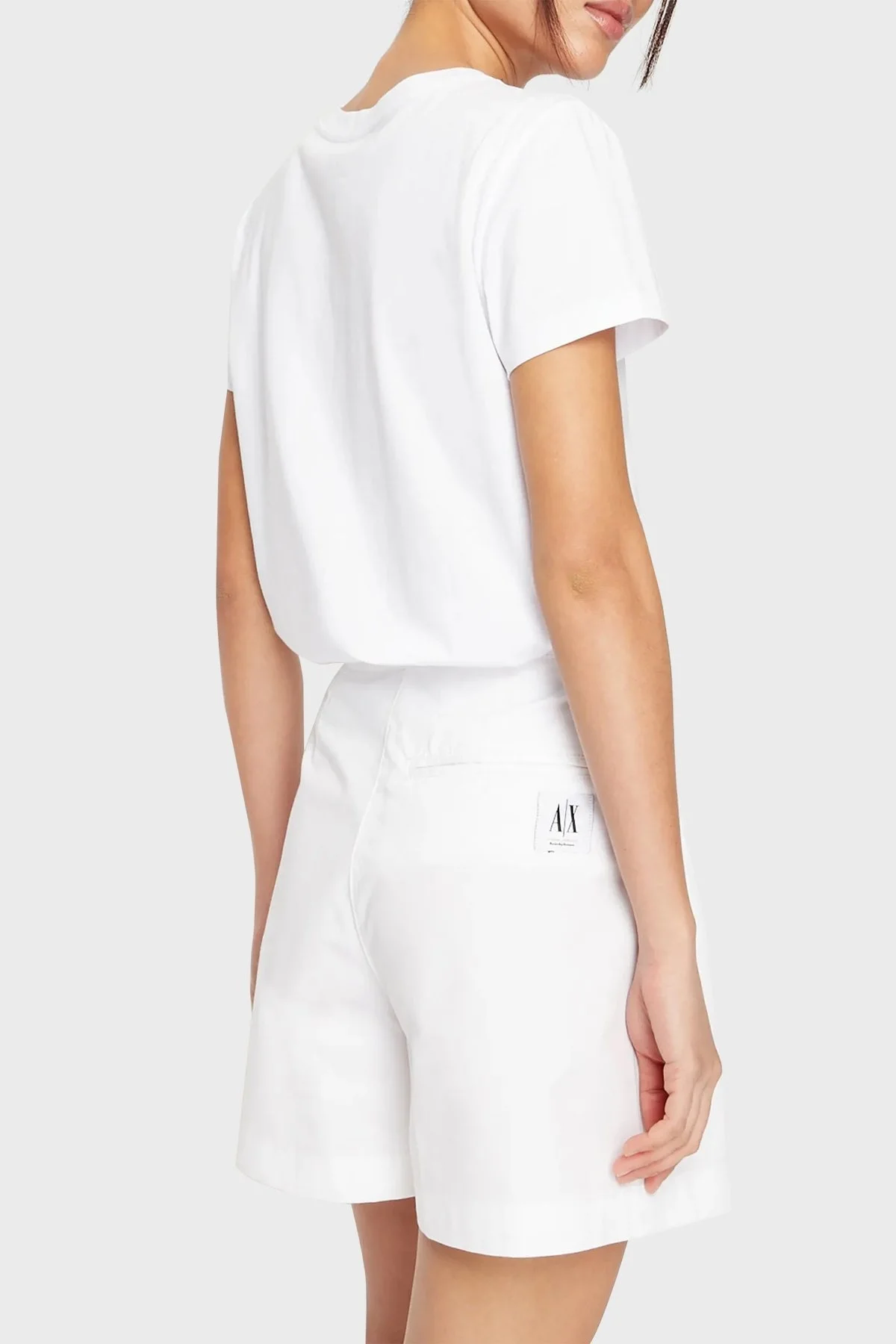 Armani Exchange Logolu % 100 Pamuk Bisiklet Yaka Regular Fit Bayan T Shirt 3RYTFP YJ3RZ 1000 BEYAZ - 2