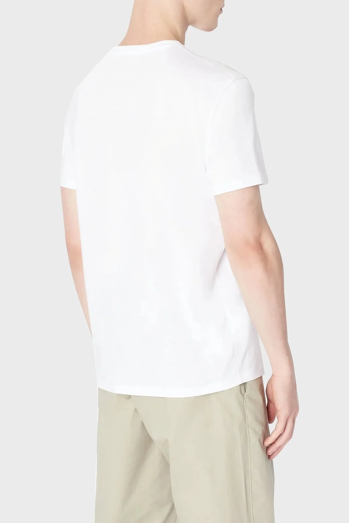 Armani Exchange Logolu % 100 Pamuk Bisiklet Yaka Regular Fit Erkek T Shirt 3RZTHL ZJ9AZ 1100 BEYAZ - 2