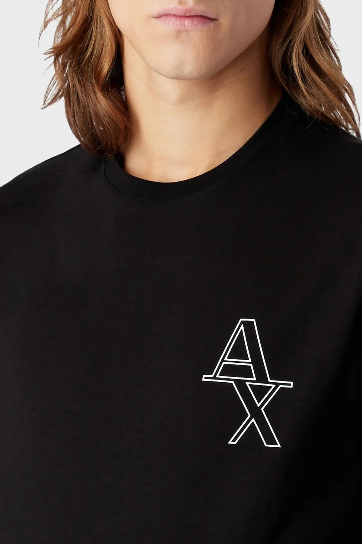 Armani Exchange Logolu % 100 Pamuk Bisiklet Yaka Regular Fit Erkek T Shirt 3RZTHL ZJ9AZ 1200 SİYAH - 4